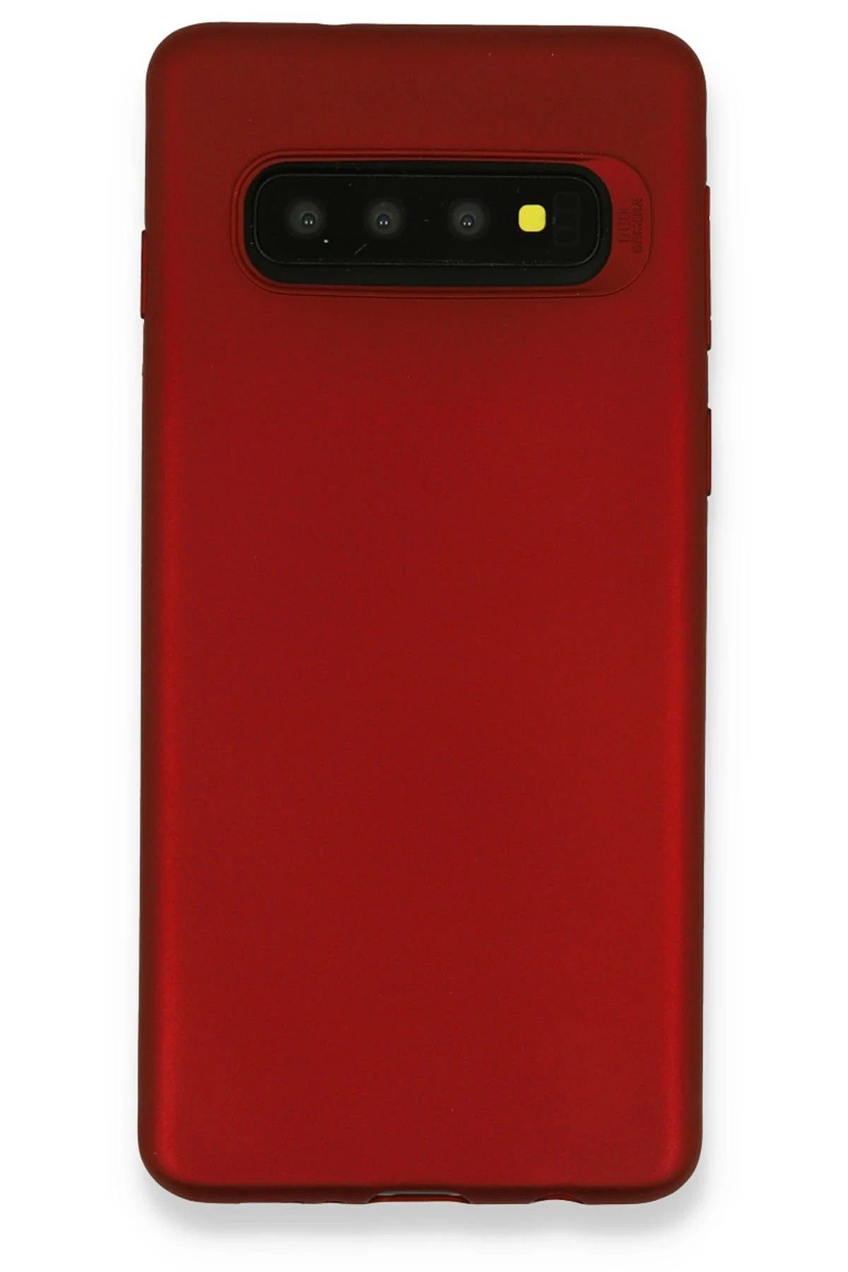 NewFace Samsung Galaxy S10 Plus Kılıf First Silikon - Bordo NRMSA