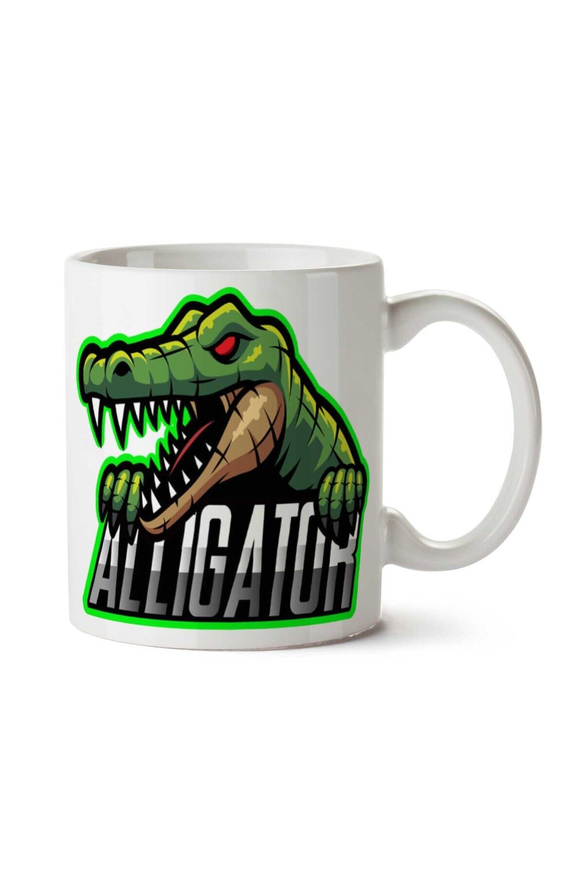 BİBANAPROMOSYON Alligator Timsah Bursaspor iki Tarafı Baskılı Kupa Bardak