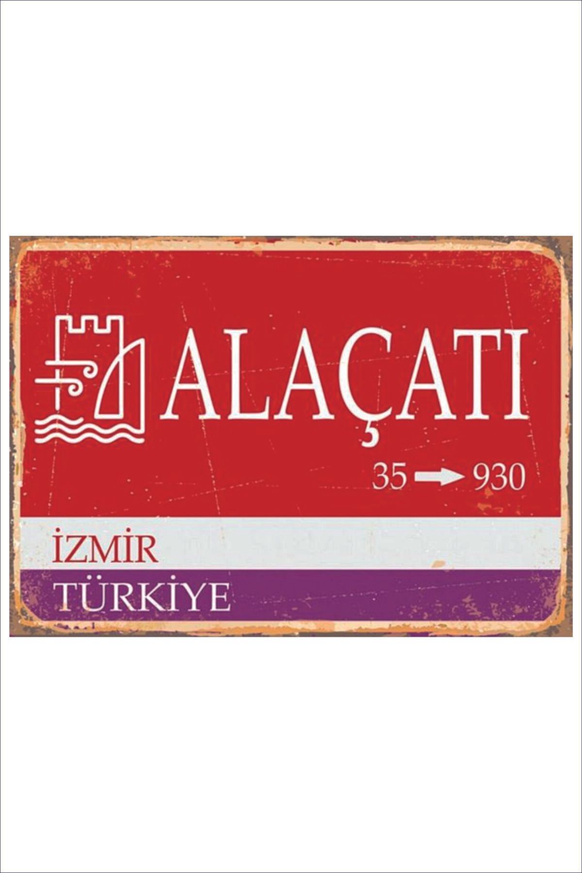 Yeni Yıldız Reklam RETRO ALAÇATI İZMİR 35-930 A4 VİNTAGE TABLO