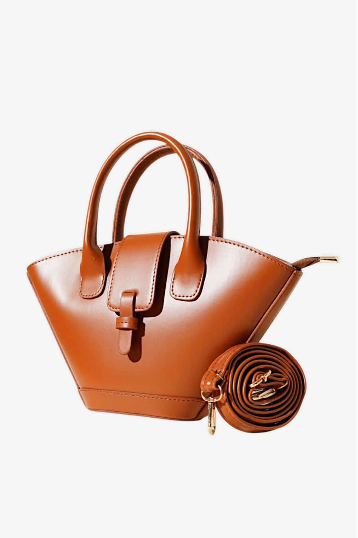 roseberry-حقيبة نسائية مبطنة بقصة غير متماثلة موديل دلو طابا - R1032 1