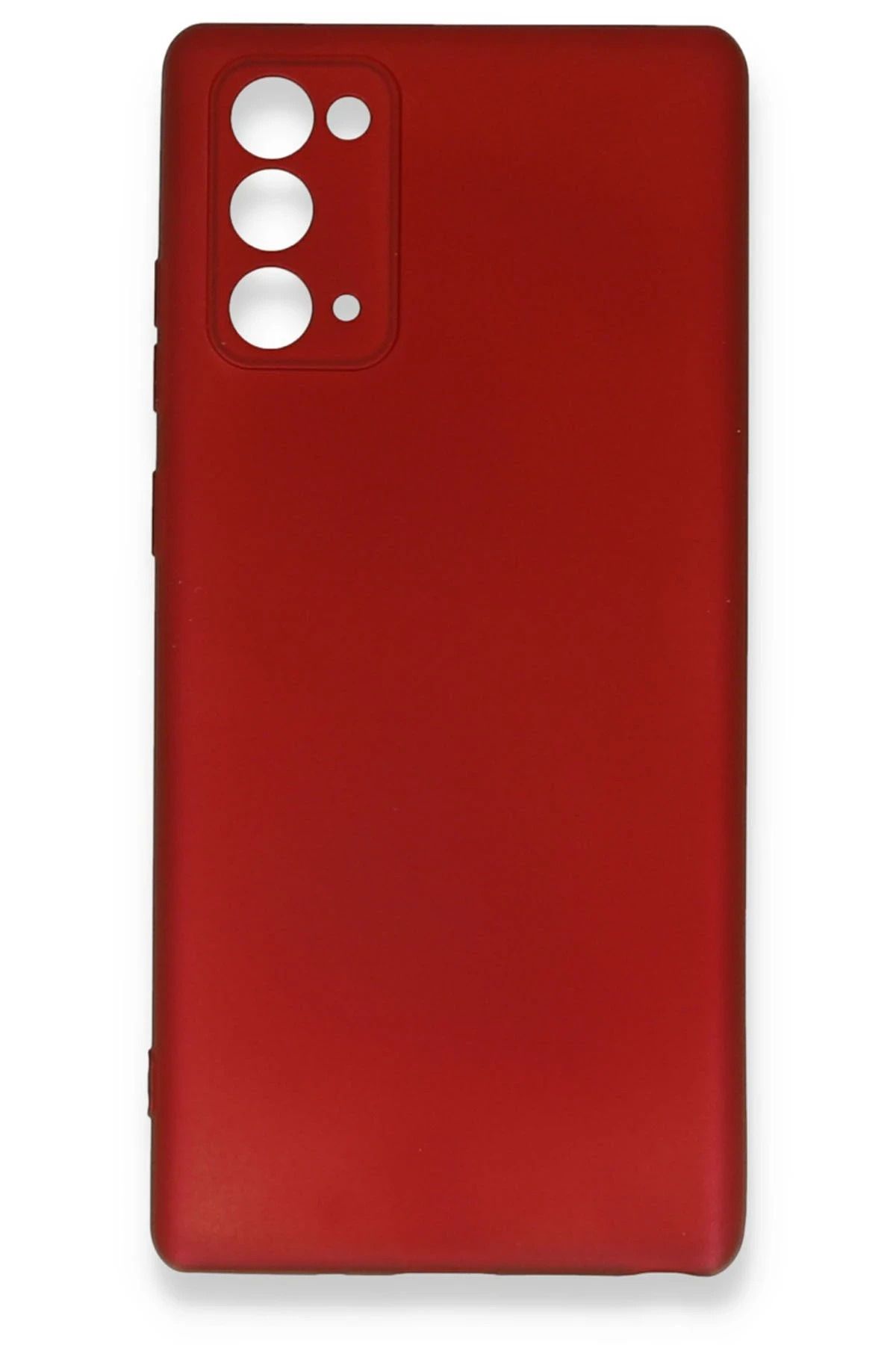 NewFace Samsung Galaxy Note 20 Kılıf First Silikon - Bordo SVLRS