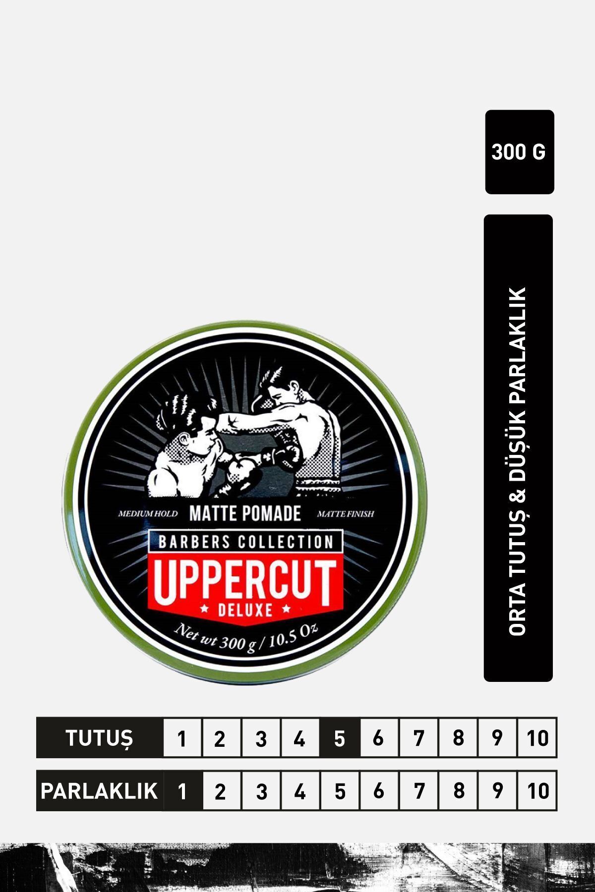 Uppercut Deluxe Matte MAXI Hair Pomade 300gr - Orta Tutuş, Mat Pomad