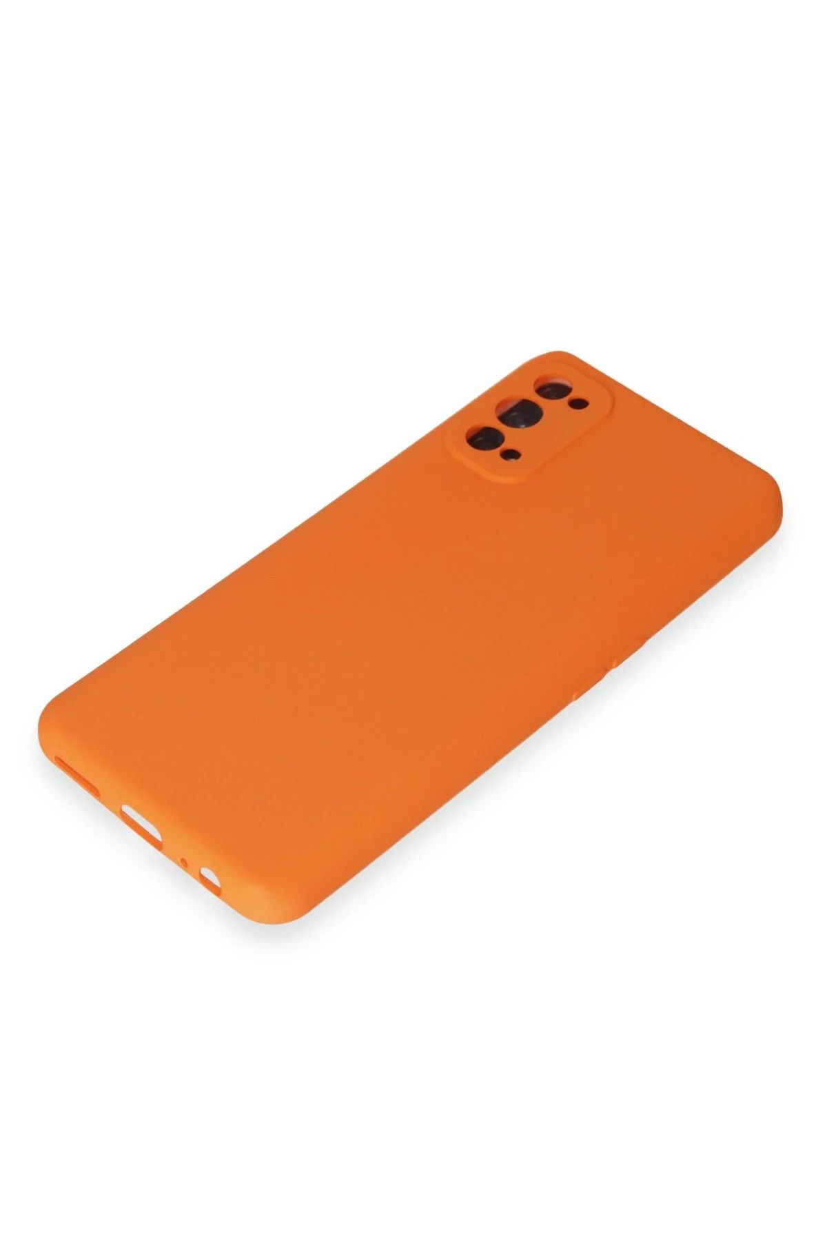 NewFace Realme 7 Pro uyumlu Kılıf Nano içi Kadife Silikon - Turuncu NRMSA