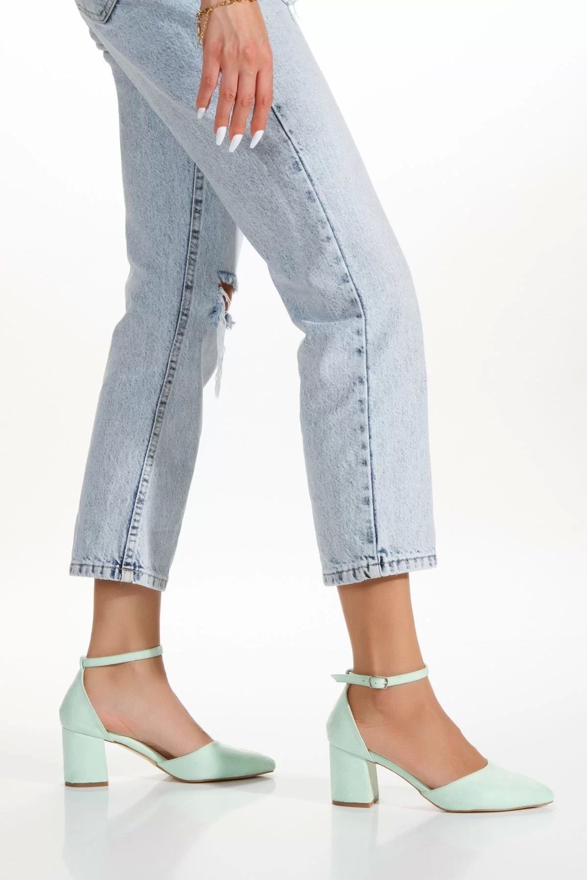 PayBuy Kadın Moda Şık Klasik Kısa Düğün Nişan Gece Abiye Ayakkabı