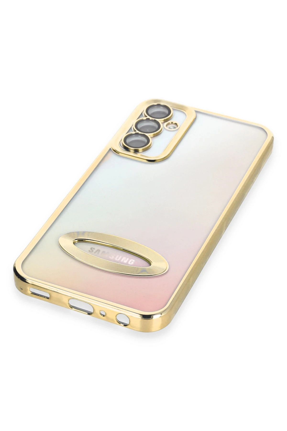 NewFace Samsung Galaxy A14 4G Kılıf Slot Silikon - Gold SVLRS