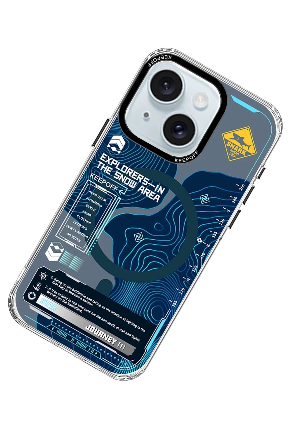 Keep Off iPhone 15 Map Magsafe Kapak - Island NRMSA