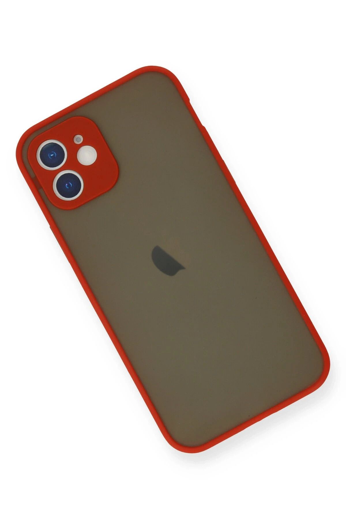 NewFace iPhone 12 Mini Kılıf Montreal Silikon Kapak - Kırmızı GLSTD