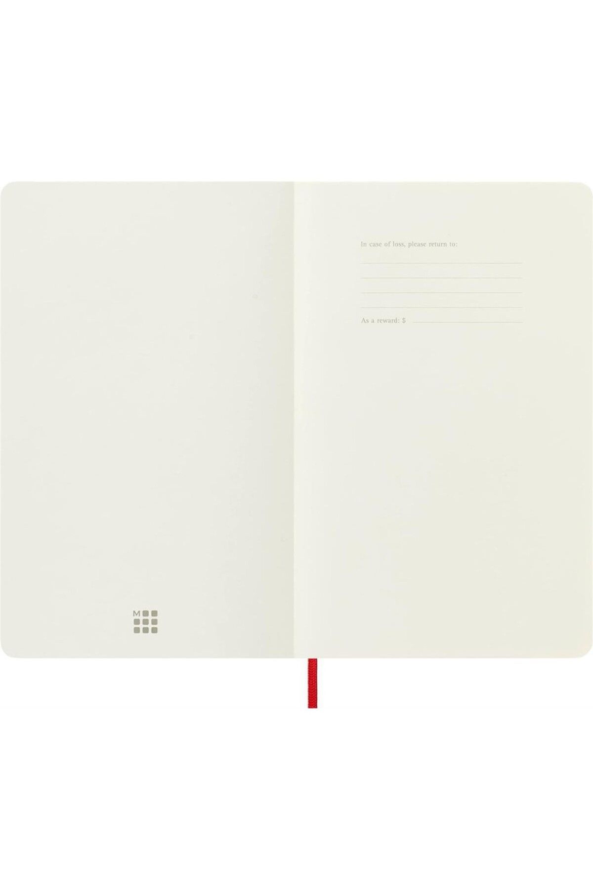 Moleskine-Copertă moale 13x21 Caiet roșu (Fără linii) 3