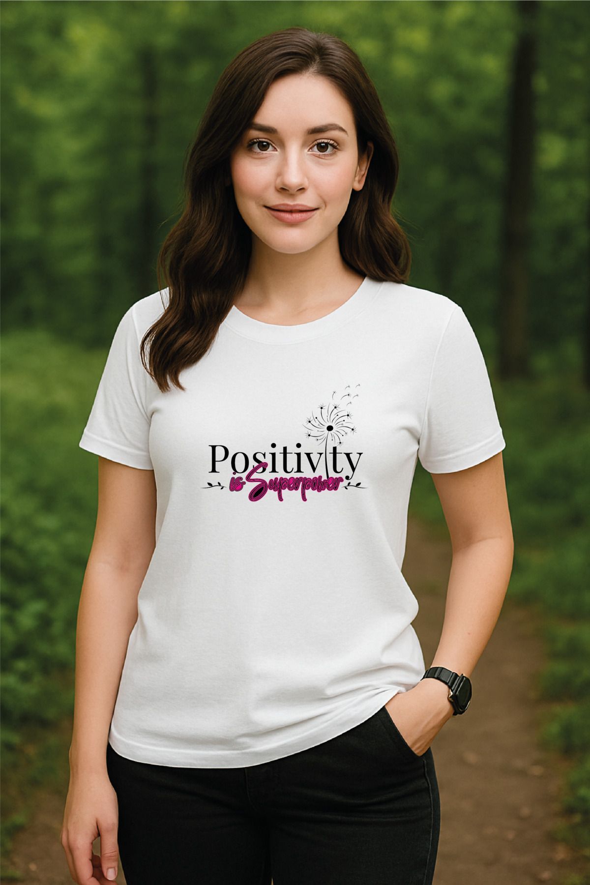OFİSEHEDİYE WHITE QUOTES PREMIUM UNISEX T-SHIRT POSITIVTY