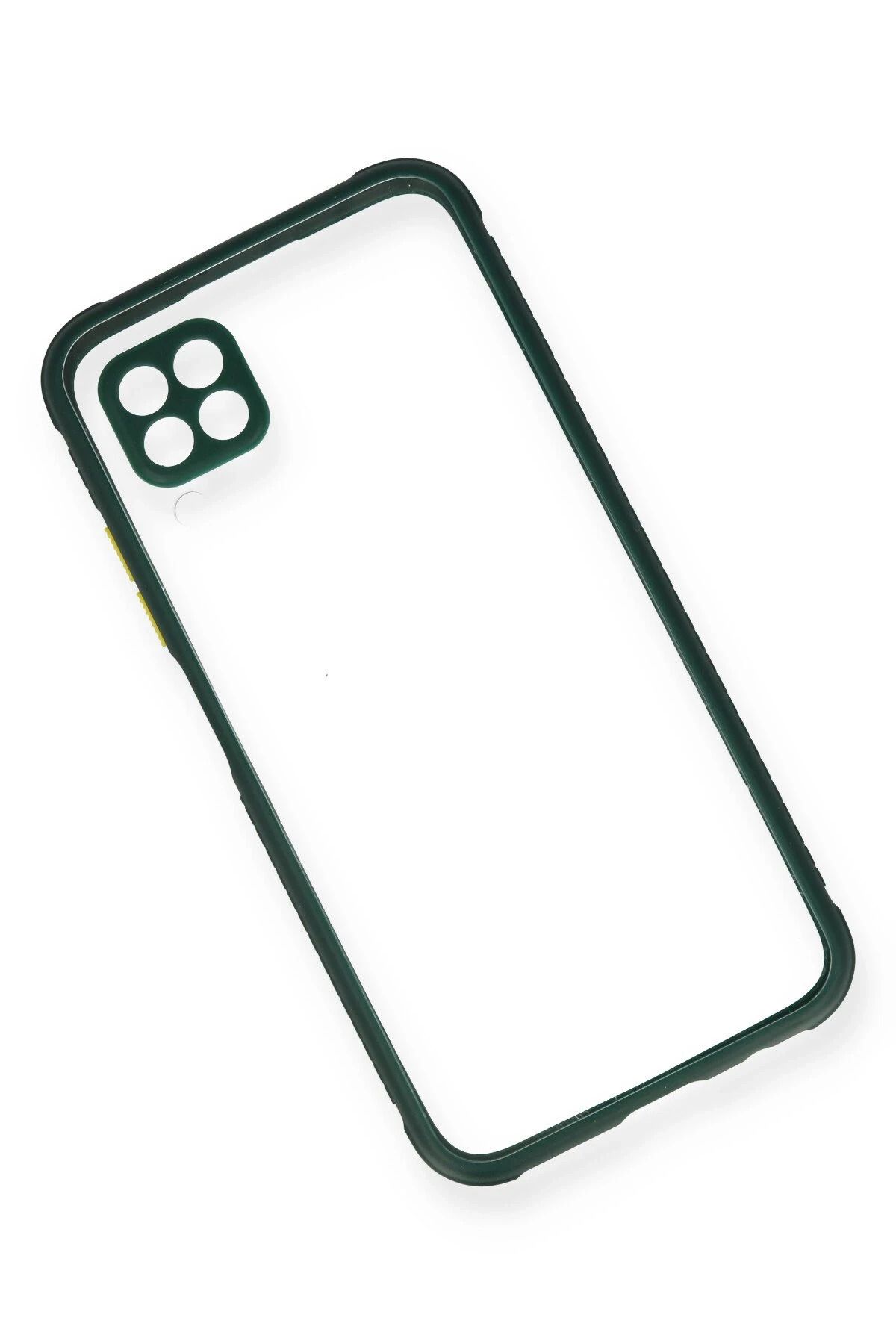 NewFace Huawei P40 Lite Kılıf Miami Şeffaf Silikon - Koyu Yeşil SVLRS