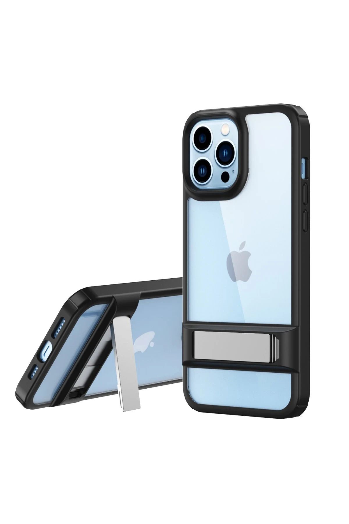 NewFace iPhone 13 Pro Max Kılıf Rolet Stand Kapak - Siyah NRMSA