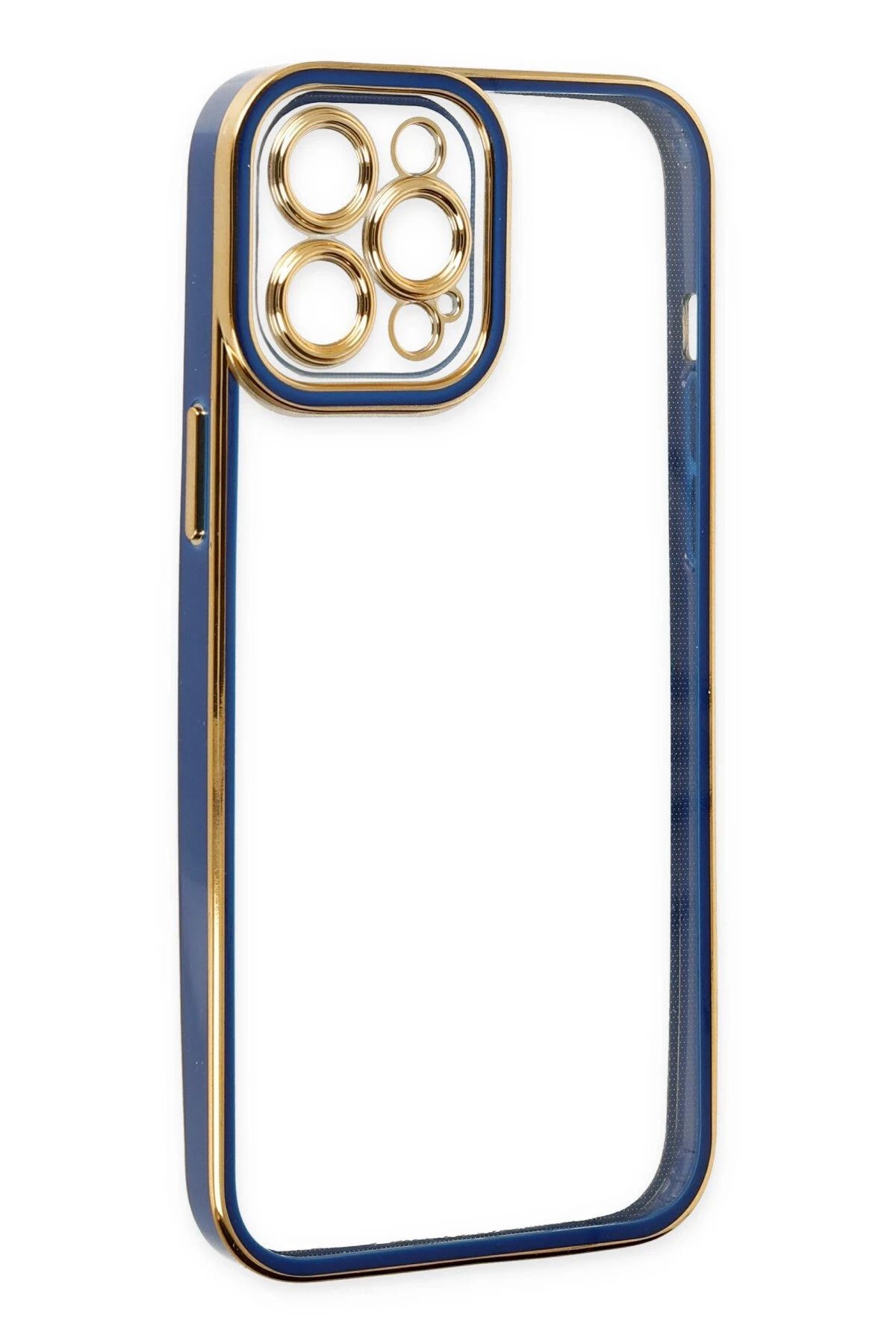 NewFace iPhone 12 Pro Kılıf Liva Lens Silikon - Mavi NRMSA