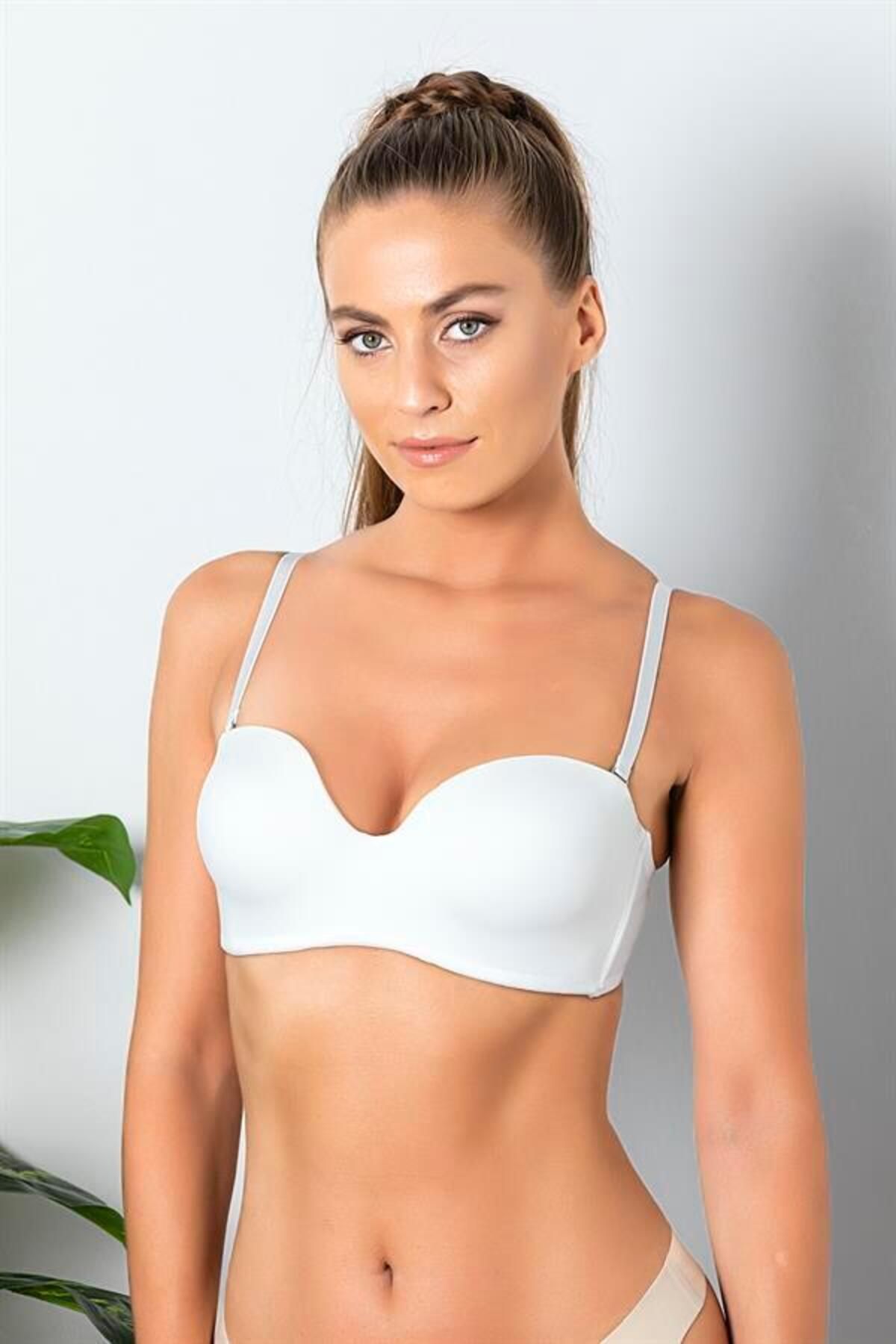 Shop58 Straplez, Lotus Sütyen Ekru (Hediye Çantam11261)
