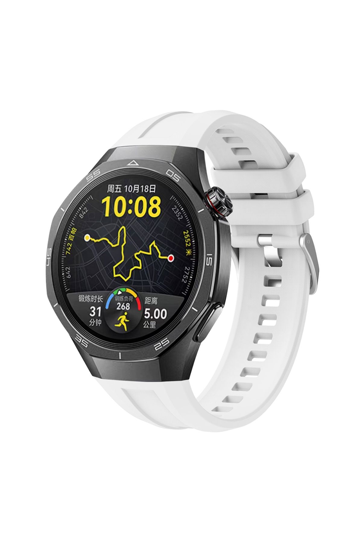 Five-online Huawei Watch GT5 Pro 46mm Yumuşak Esnek Yapılı Silikon Kordon Strap Kayış