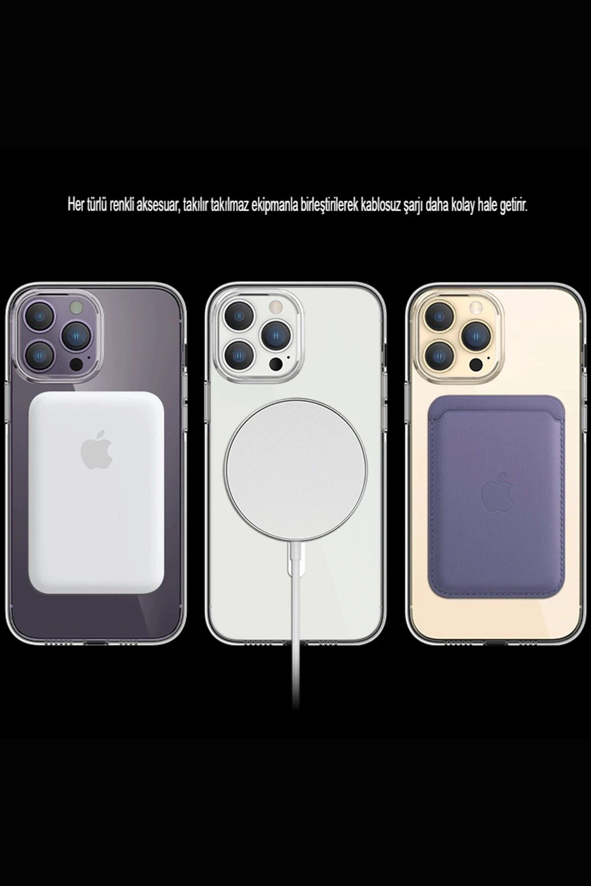 NewFace iPhone 15 Pro Kılıf Tron Şeffaf Magsafe Kapak - Şeffaf NRMSA