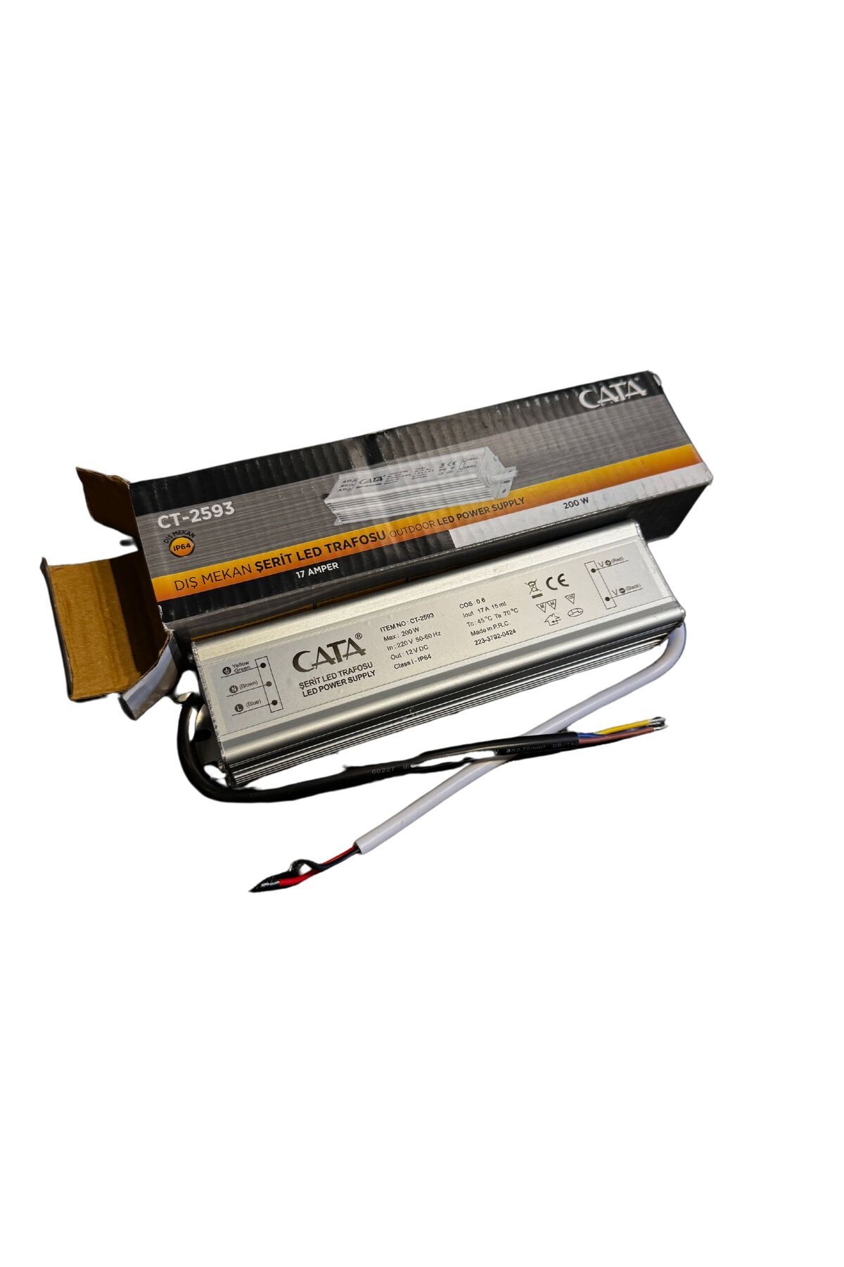 Cata - 17A Dış Mekan Trafo 200W - 12V