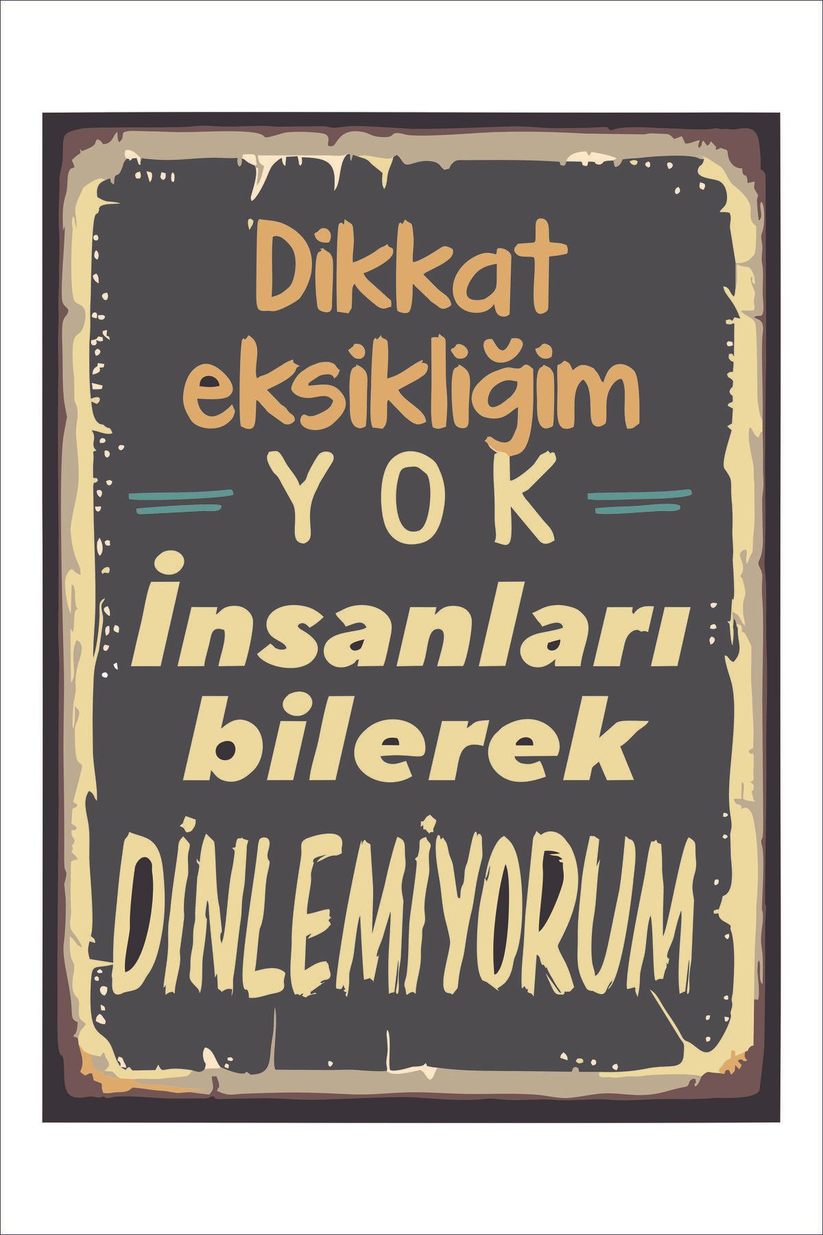 Yeni Yıldız Reklam RETRO KOMİK ANLAMLI ESPRİLİ DUVAR YAZILARI SÖZLERİ A4 TABLO