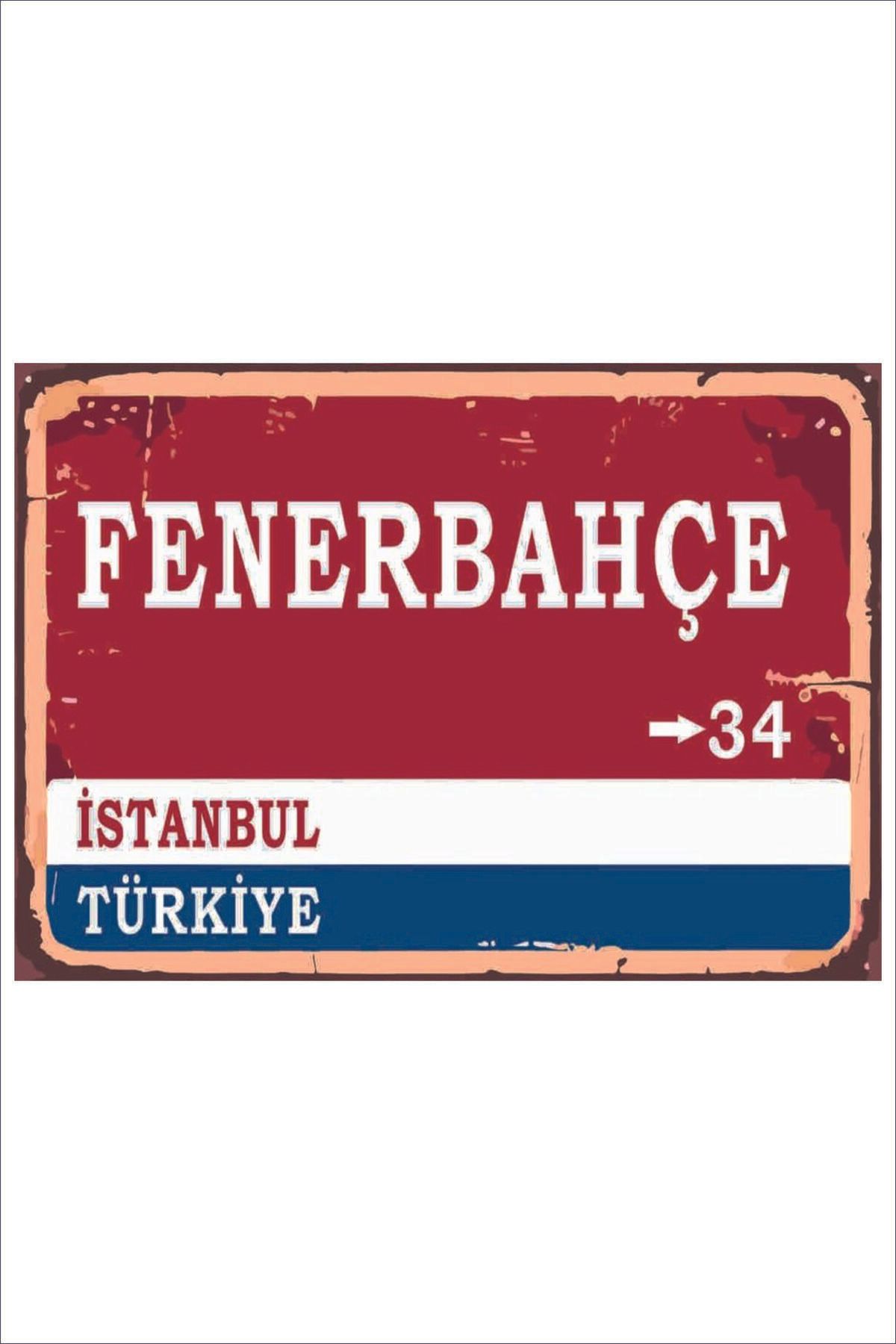 Yeni Yıldız Reklam RETRO FENERBAHÇE İSTANBUL 34 A4 VİNTAGE TABLO