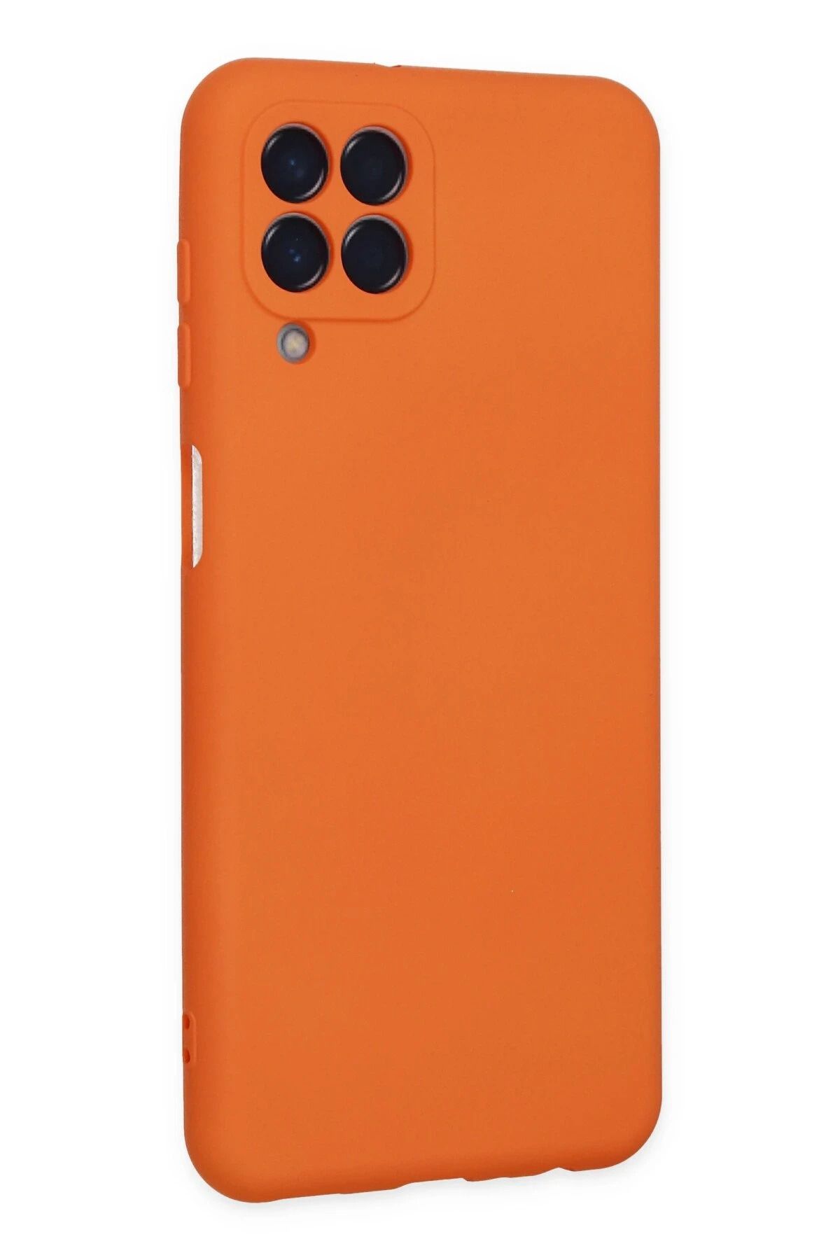 NewFace Galaxy M33 uyumlu  Kılıf Nano içi Kadife Silikon - Turuncu