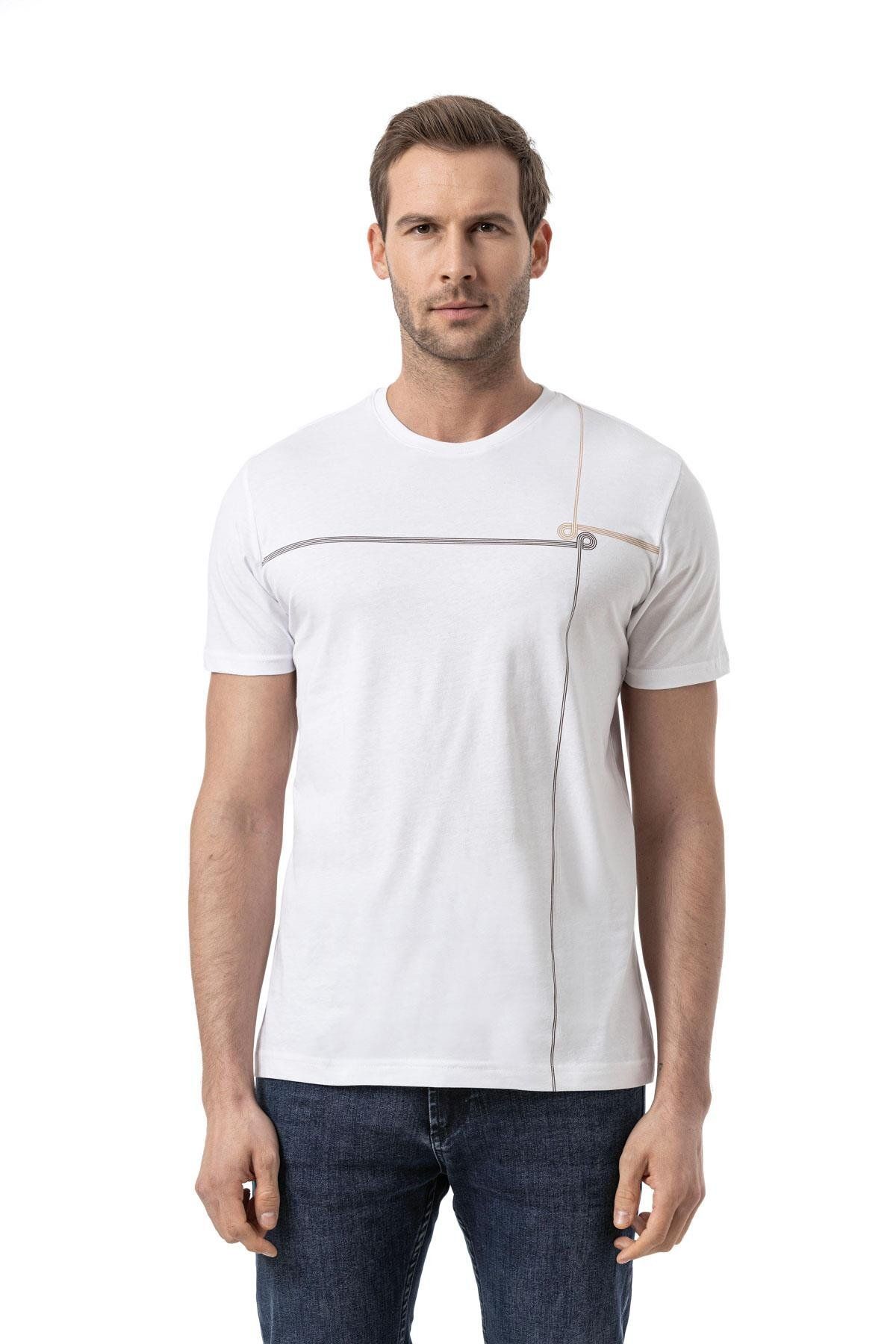 rugatchi Baskılı Bisiklet Yaka T-Shirt