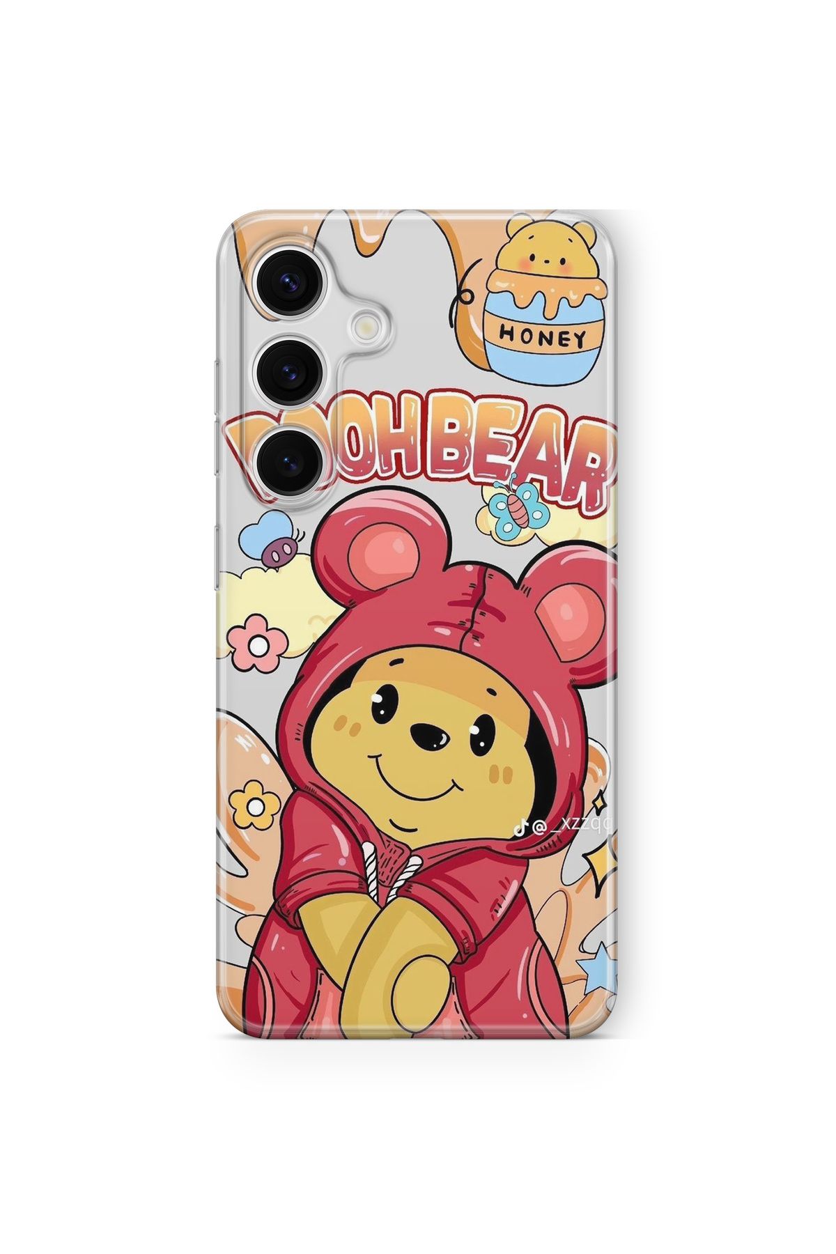 Space Star Samsung Galaxy A15 Uyumlu Pooh Bear Tasarım Baskılı Şeffaf Kılıf