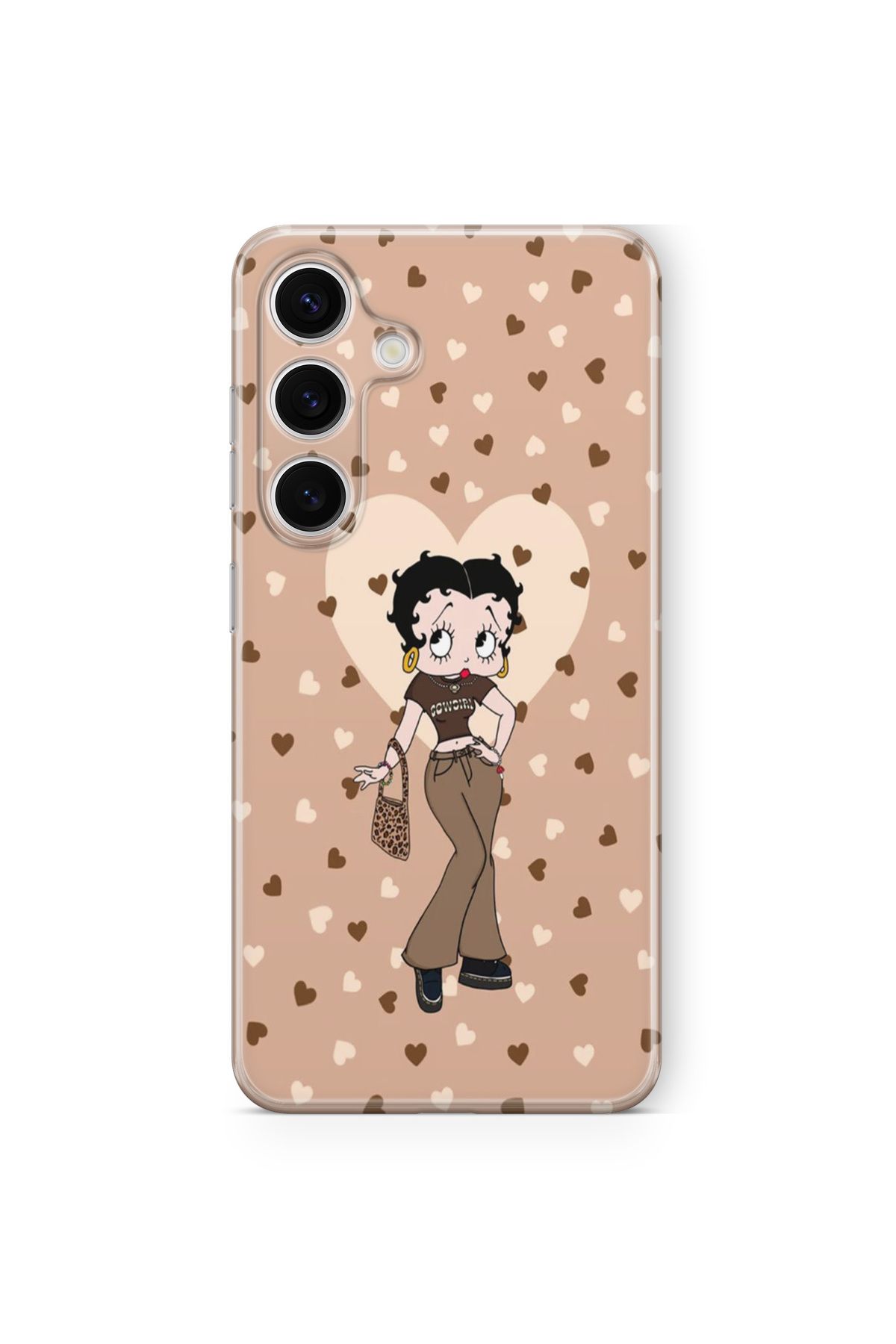 Space Star Samsung Galaxy A05S Uyumlu Betty Boop Tasarım Baskılı Şeffaf Kılıf