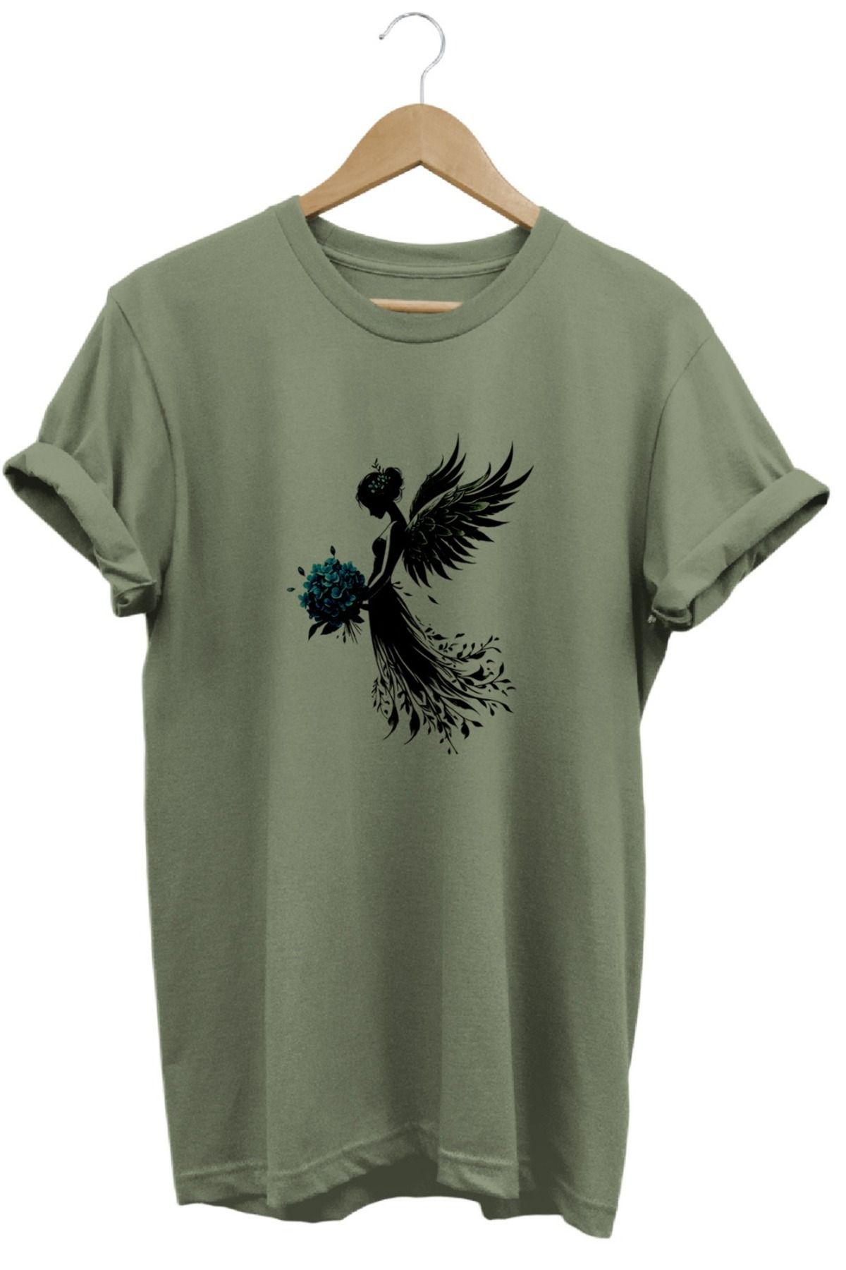 joyyfashion Peri Baskılı Tişört