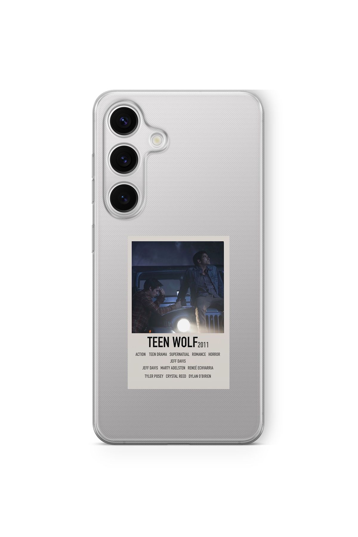 Space Star Samsung Galaxy A15 Uyumlu Teen Wolf Poster Tasarım Baskılı Şeffaf Kılıf