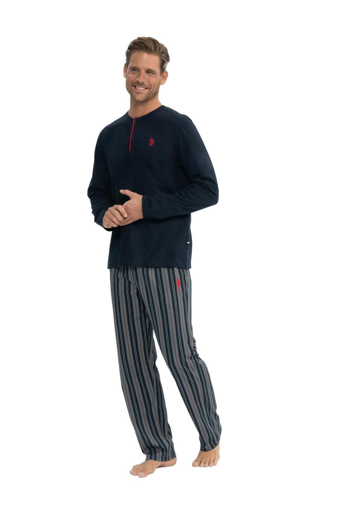 U.S. Polo Assn. Erkek %100 Pamuklu Mevsimlik Pijama Takım