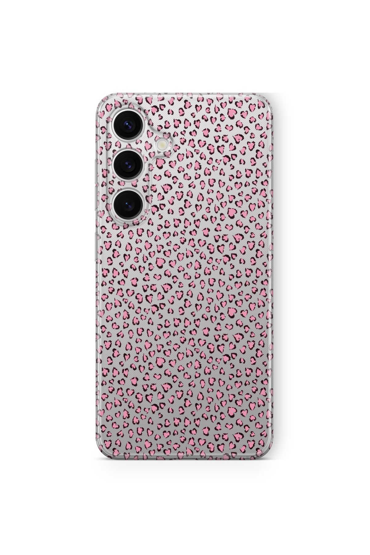 Space Star Samsung Galaxy A04s Uyumlu Leopar Desen Tasarım Baskılı Şeffaf Kılıf