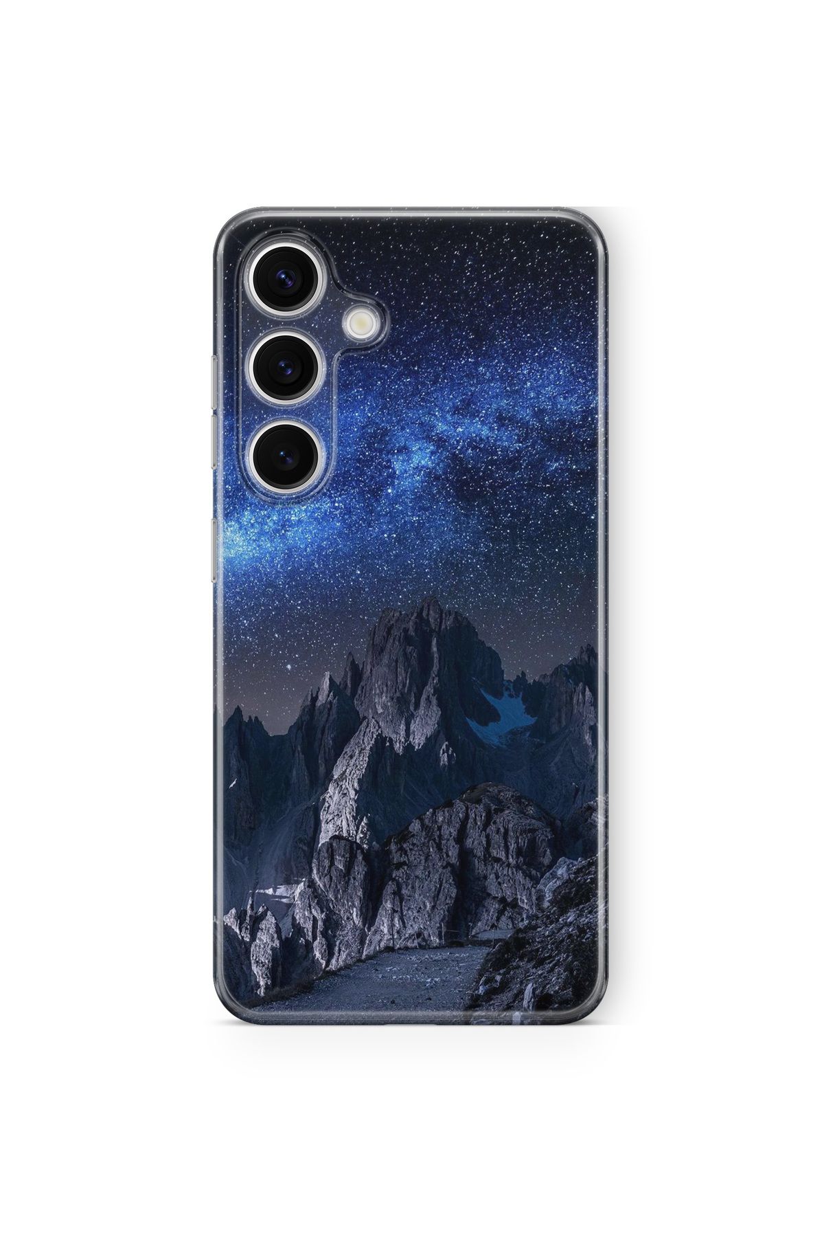 Space Star Samsung Galaxy A14 Uyumlu Mavi Gökyüzü Tasarım Baskılı Şeffaf Kılıf