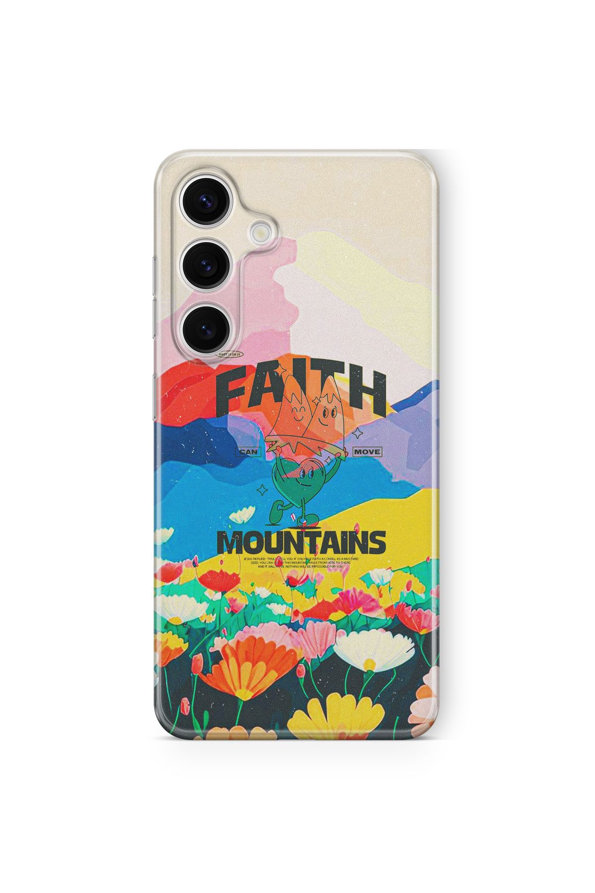 Space Star Samsung Galaxy A05S Uyumlu Faith Mountains Tasarım Baskılı Şeffaf Kılıf