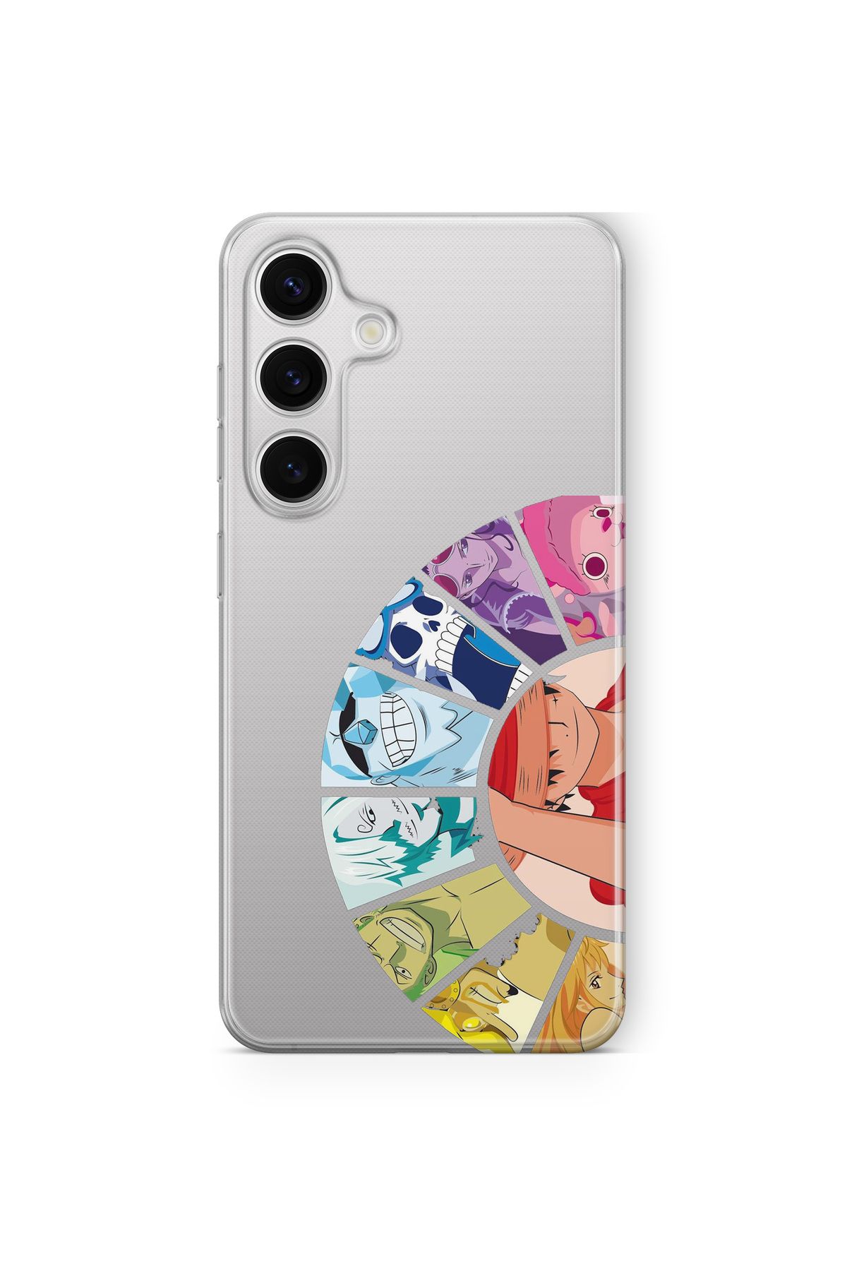 Space Star Samsung Galaxy A05S Uyumlu One Piece Tasarım Baskılı Şeffaf Kılıf