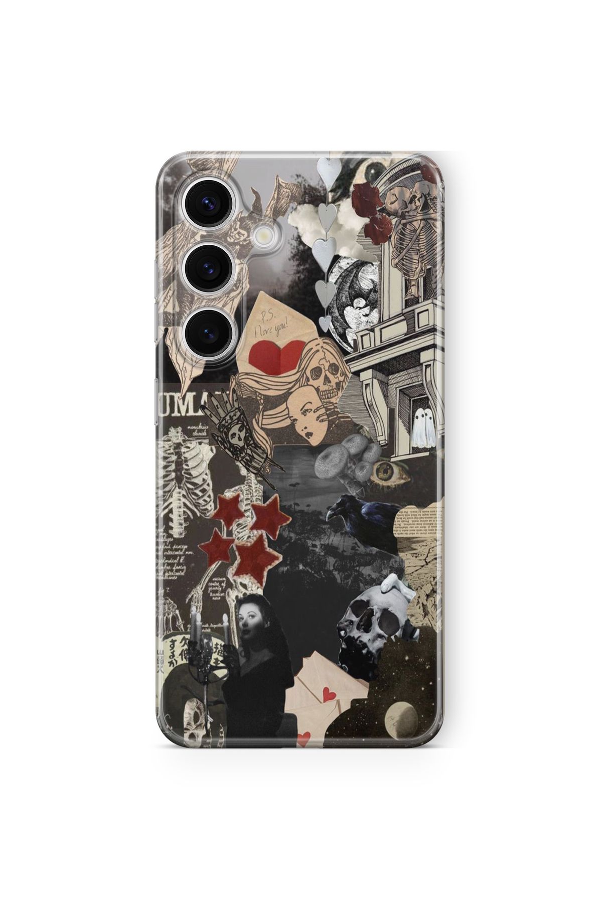 Space Star Samsung Galaxy A14 Uyumlu P.S I Love You Tasarım Baskılı Şeffaf Kılıf