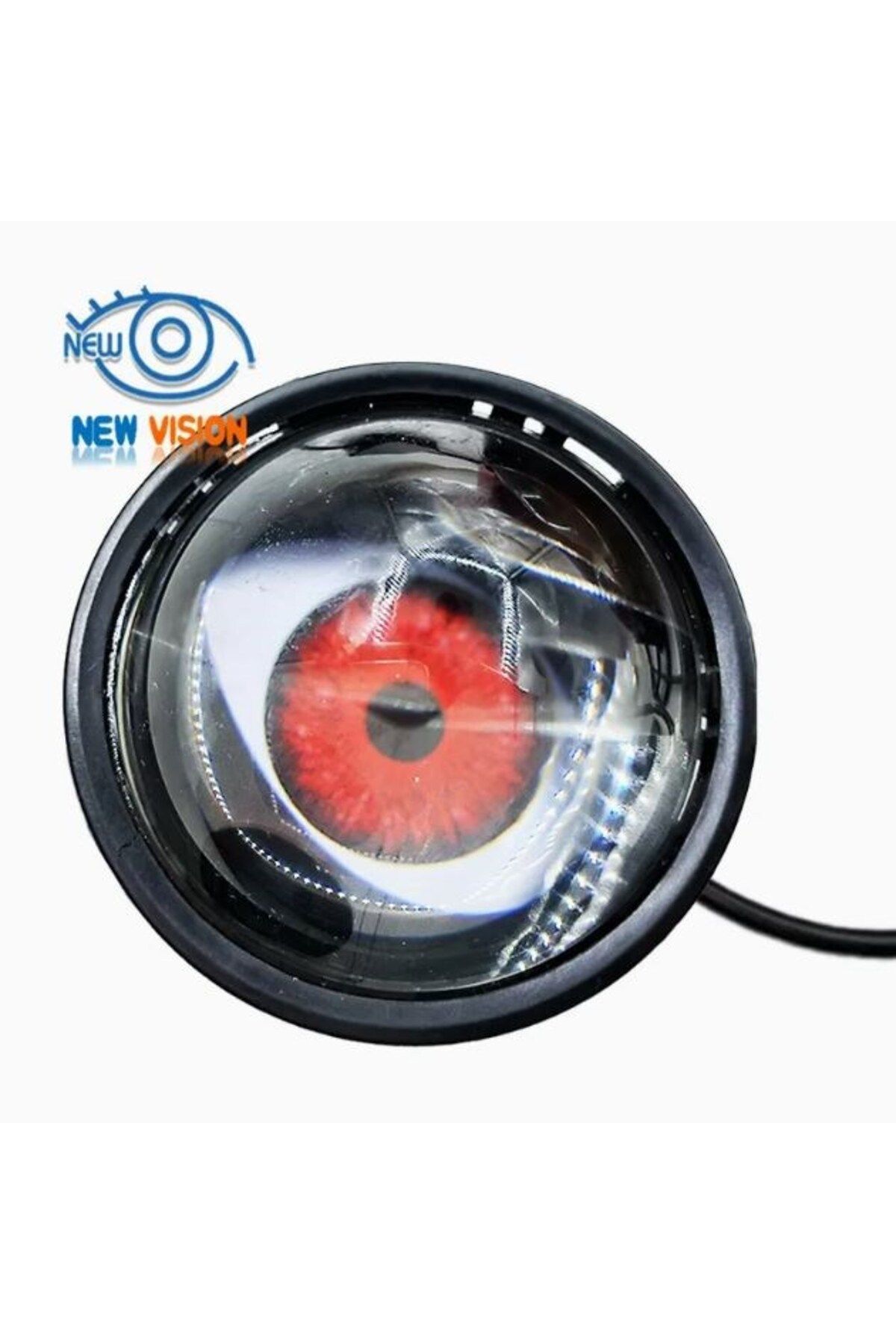 ERAKS CAR ACCESORIES Yuvarlak 12V Sis LED Şeytan Gözleri 3.0 İnç Far Projeksiyon Lensi Melek Göz Işığı Araba Işık Lambası