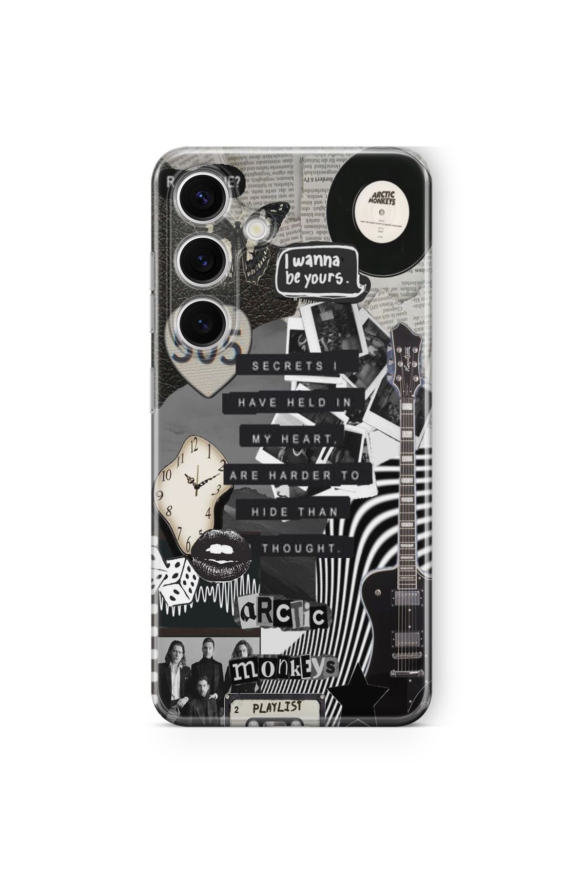 Space Star Samsung Galaxy A05S Uyumlu Arctic Monkey Tasarım Baskılı Şeffaf Kılıf