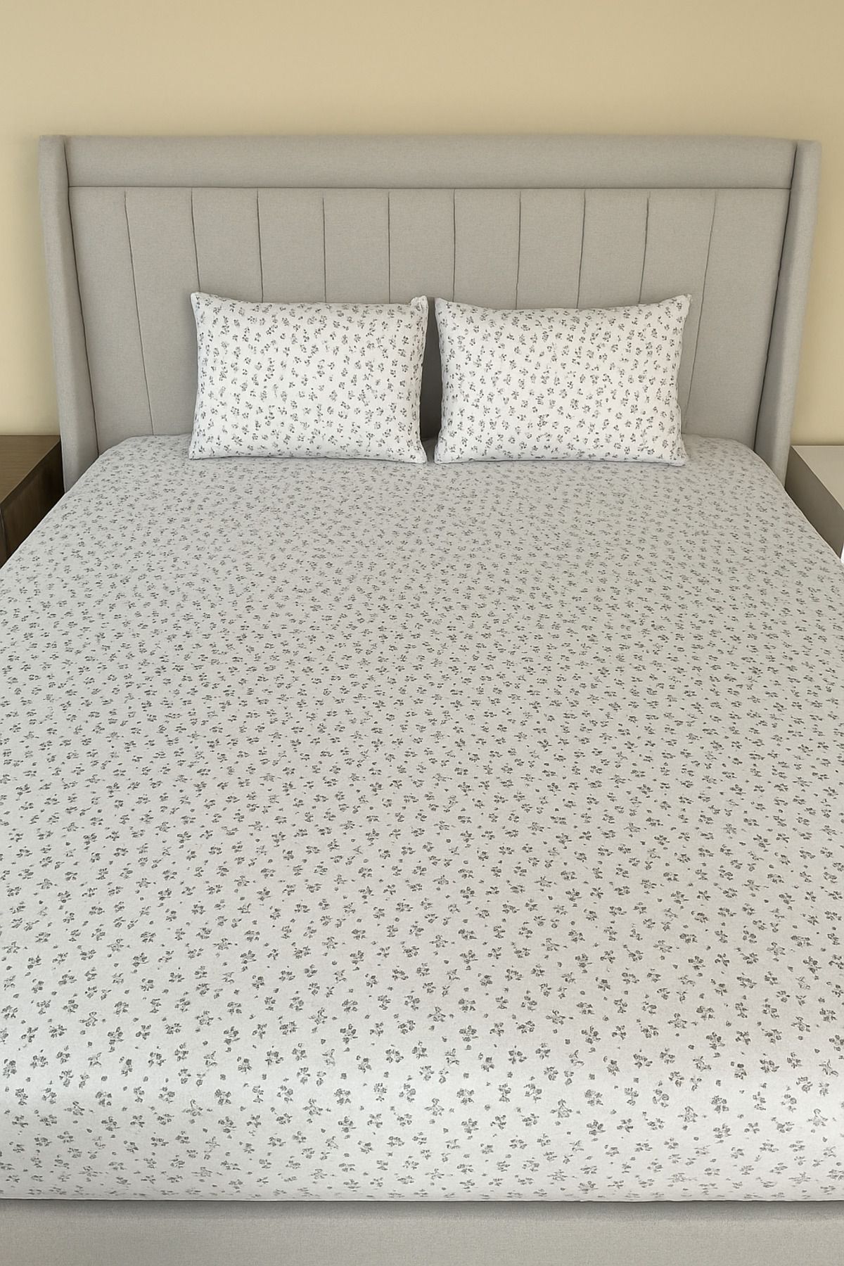 MixCotton Home Çift Kişilik Pamuk Lastikli Çarşaf ve 2 Adet Yastık Kılıfı