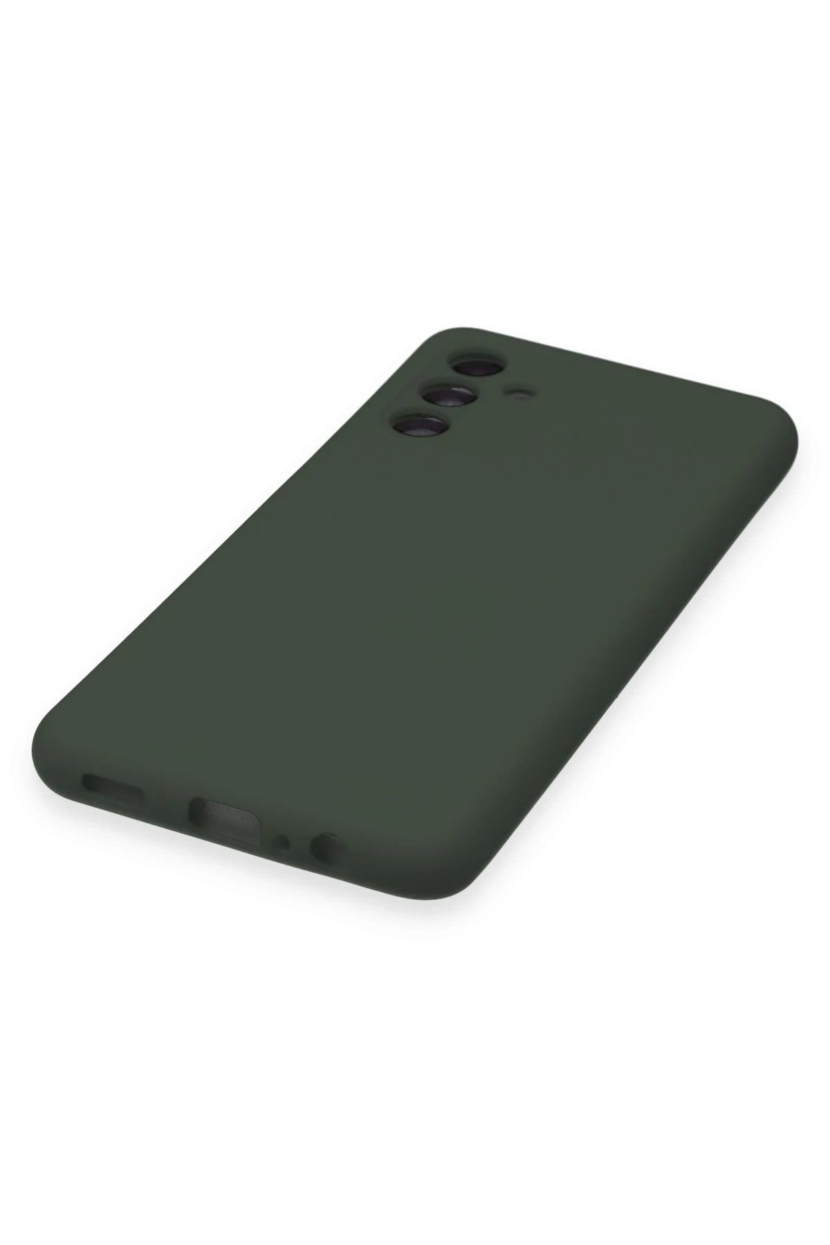 NewFace Galaxy A14 4G Uyumlu Kılıf Nano içi Kadife Silikon - Koyu Yeşil NRMSA