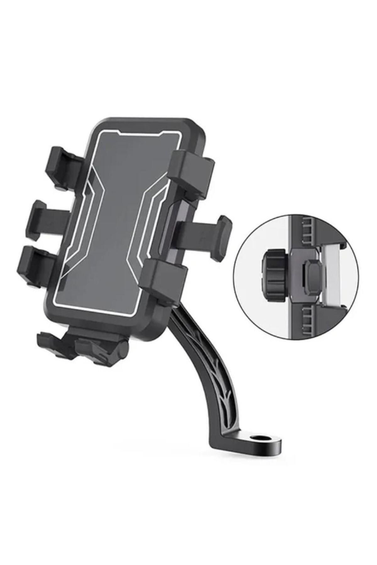 ZhlTools Motosiklet Bisiklet İçin Ayna Bağlantılı Alüminyum Telefon Tutucu