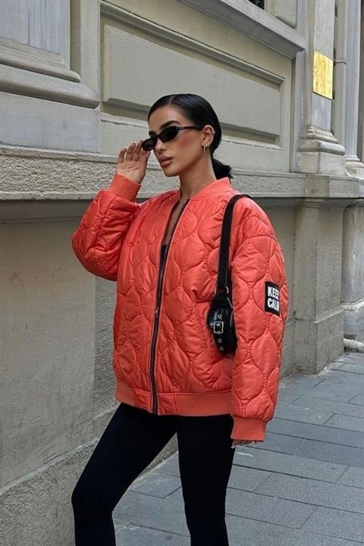 nedo7 Alisa Oversize Kapitone Bomber Ceket 7058 -08