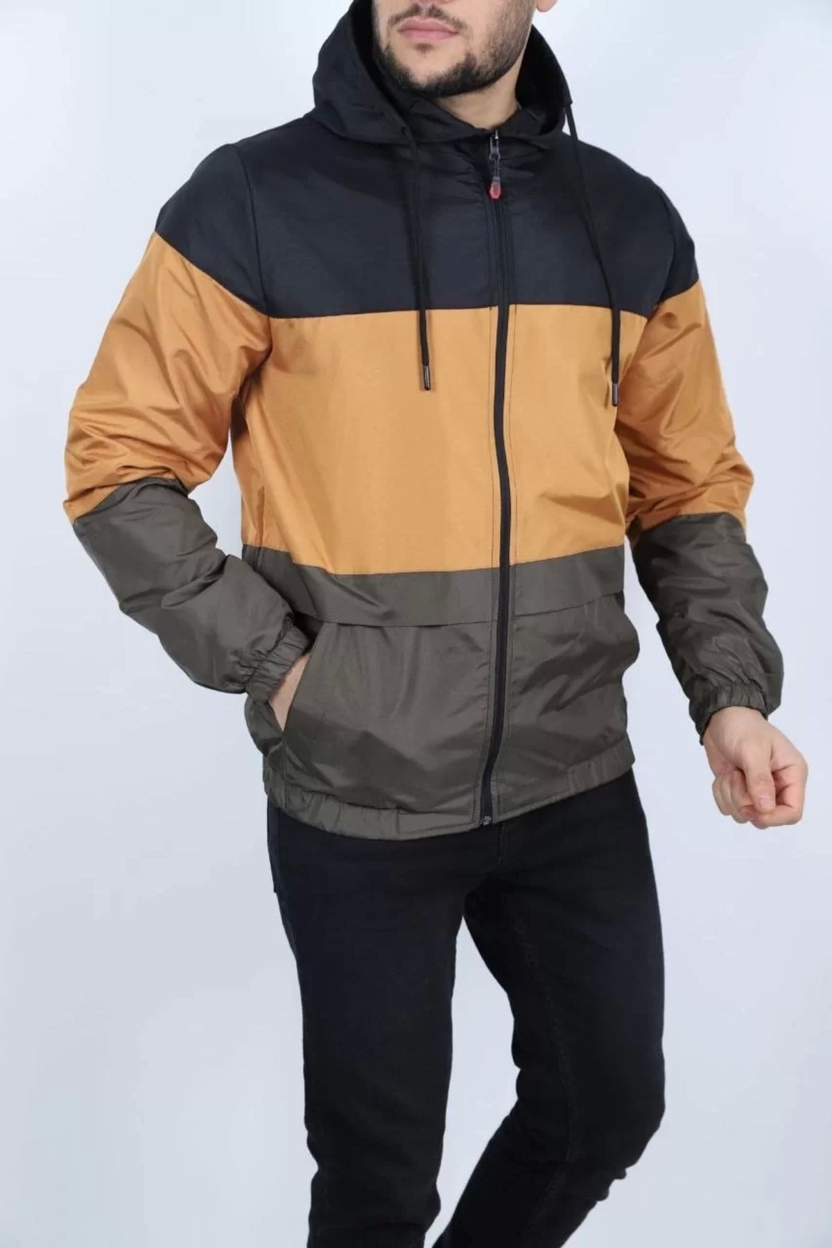 CVS Unisex Kapüşonlu İçi Astarlı Yağmurluk - Siyah