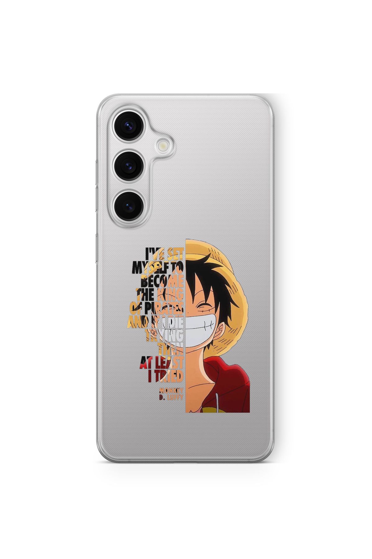Space Star Samsung Galaxy A25 Uyumlu Monkey D. Luffy Tasarım Baskılı Şeffaf Kılıf