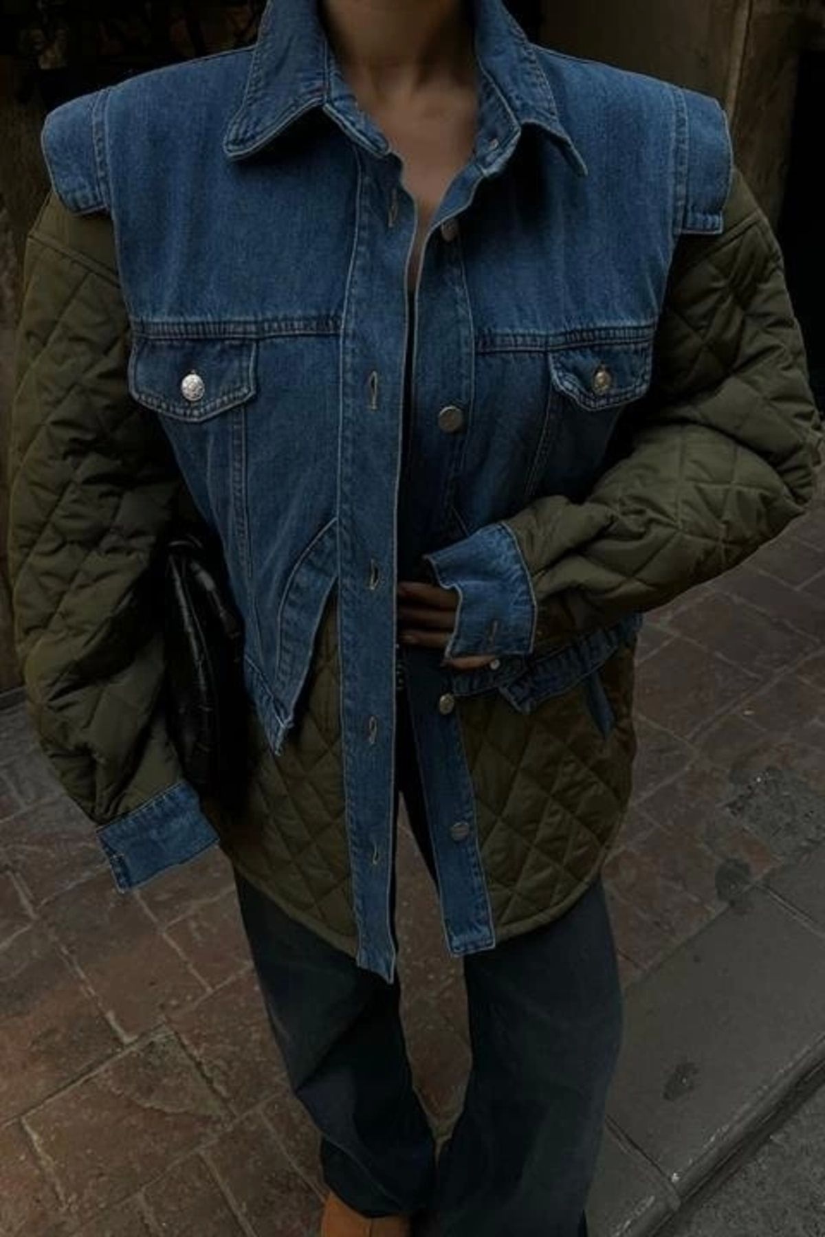 nedo7 Denim Garnili Kapitone Ceket 7071