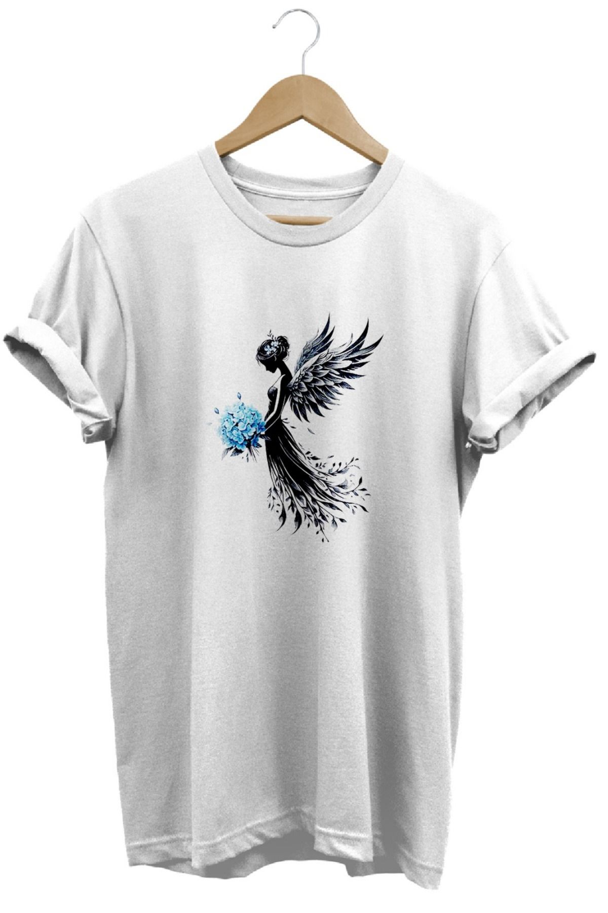 joyyfashion Peri Baskılı Tişört