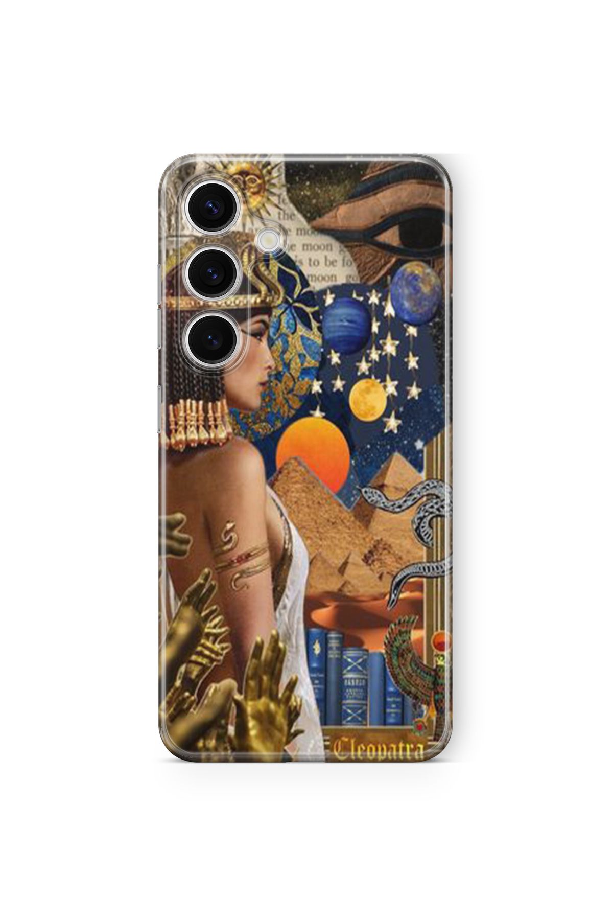 Space Star Samsung Galaxy A36 Uyumlu Cleopatra Tasarım Baskılı Şeffaf Kılıf