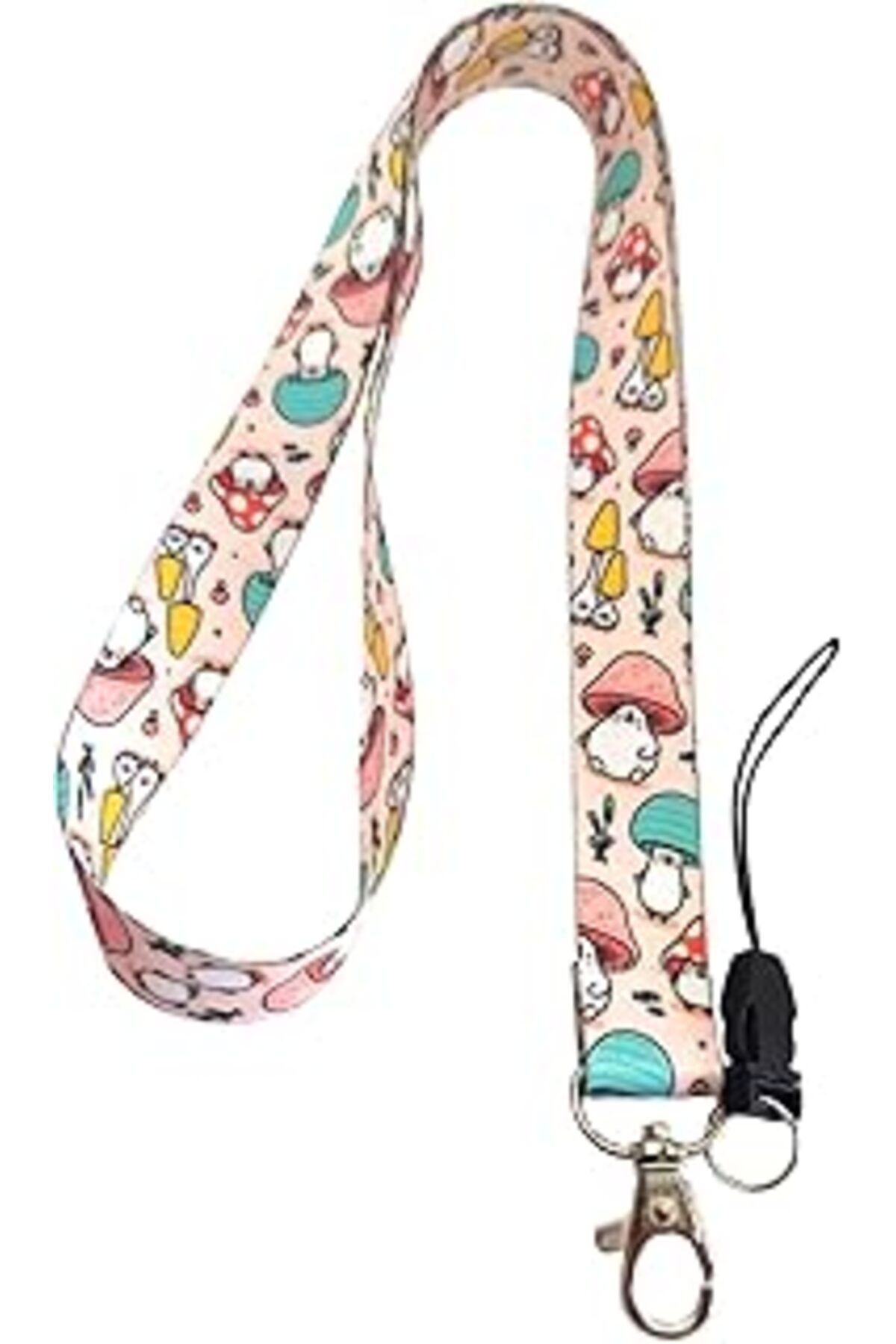 nazeninstoğu Stormistoretr Mantar Desenli Boyun Ipi Telefon Askısı Lanyard