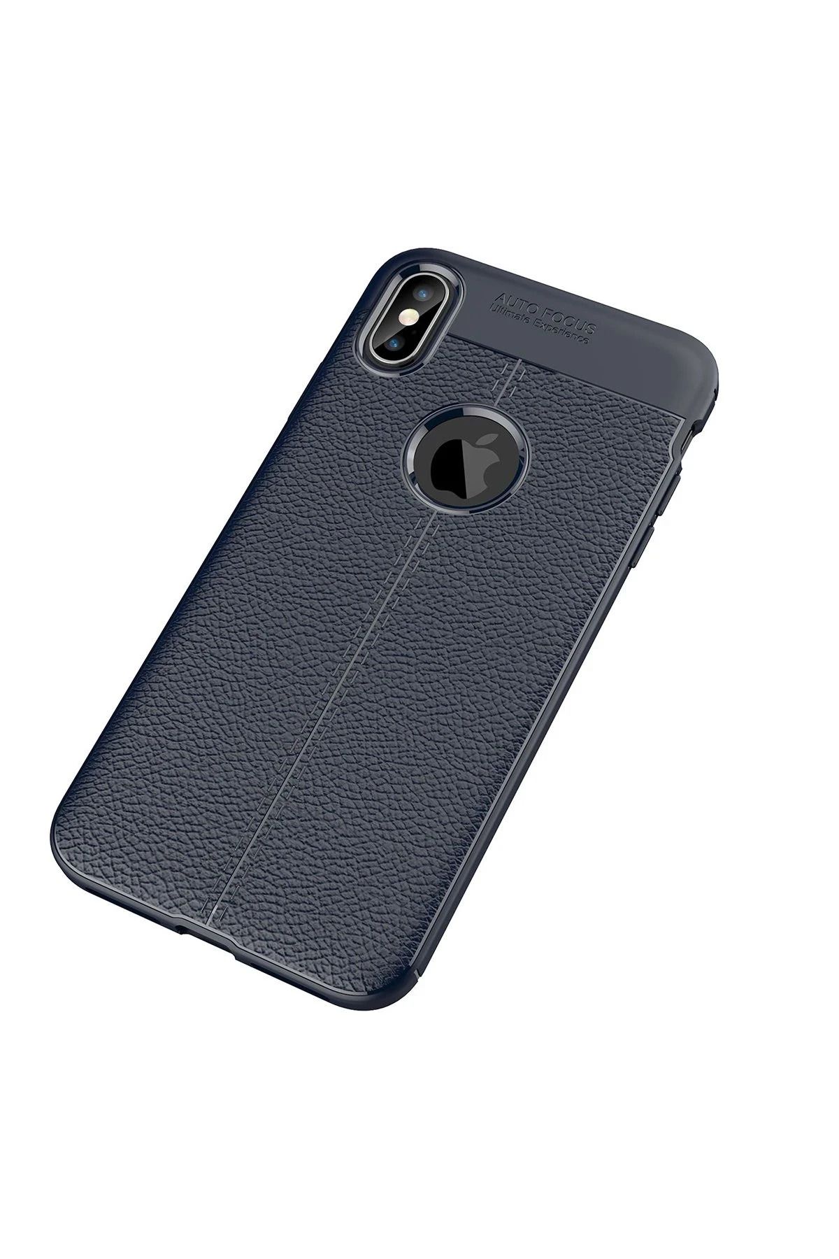 NewFace iPhone XS Max Kılıf Auto Focus Kapak - Lacivert NRMSA