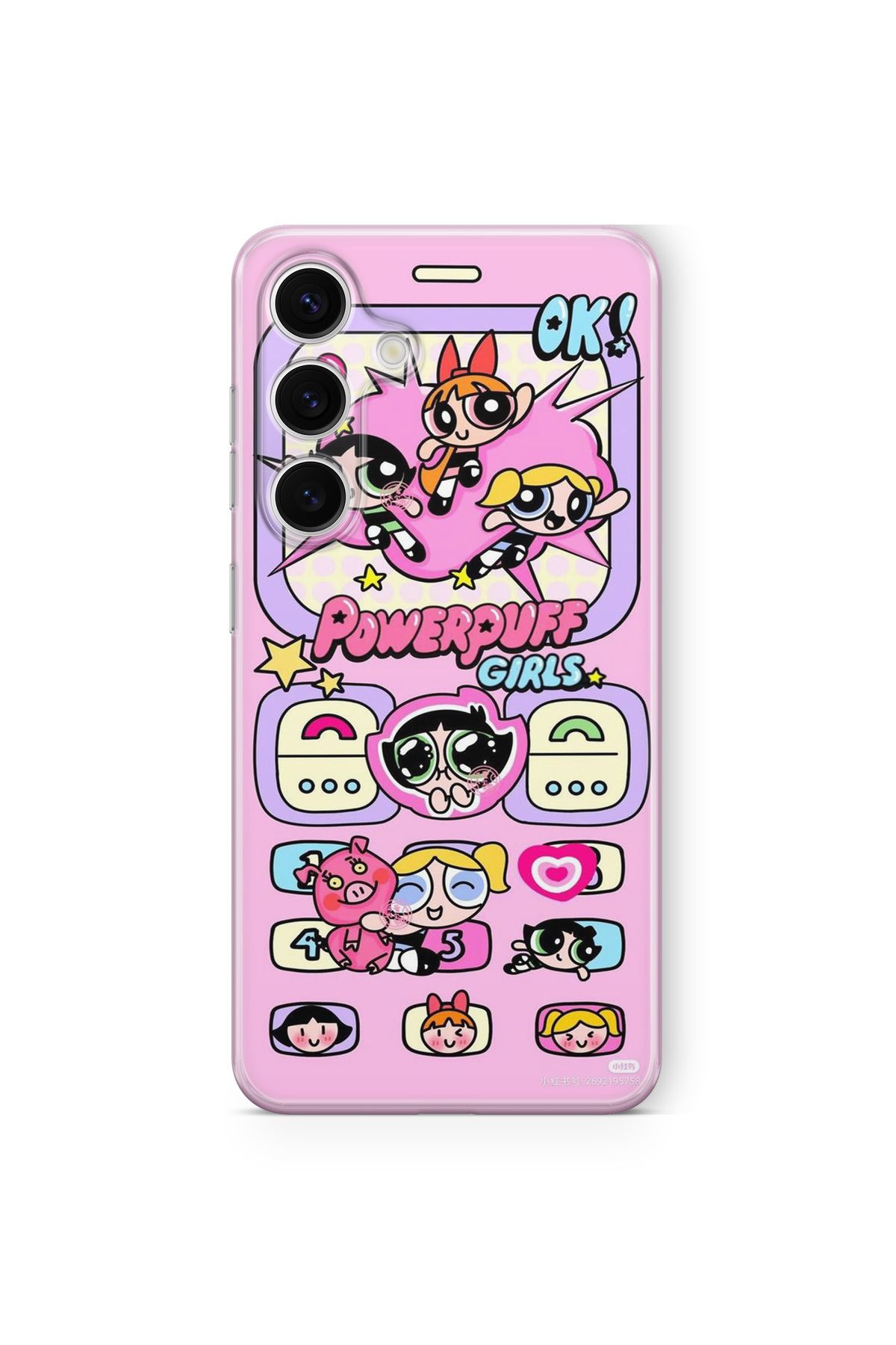 Space Star Samsung Galaxy S23 Uyumlu Powerpuff Girls Tasarım Baskılı Şeffaf Kılıf
