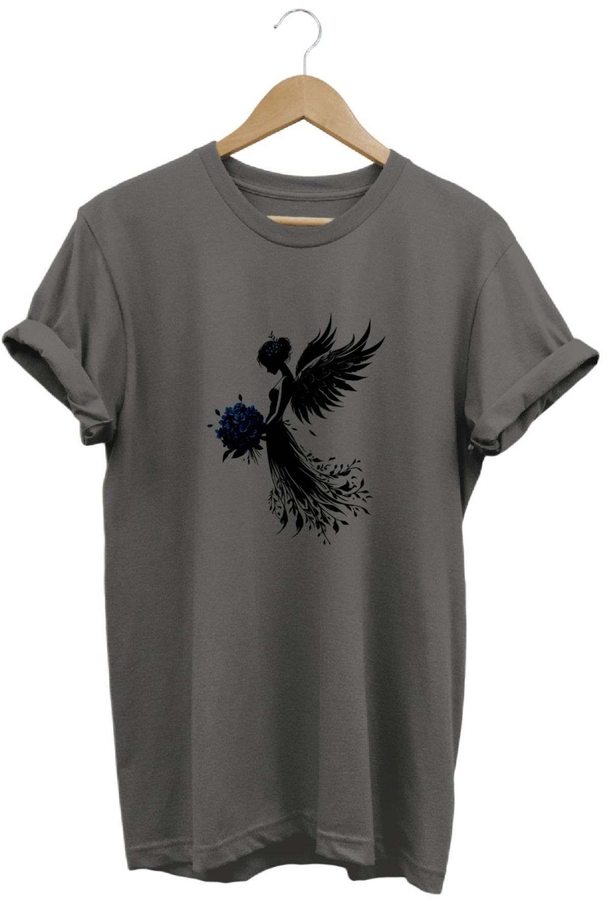 joyyfashion Peri Baskılı Tişört