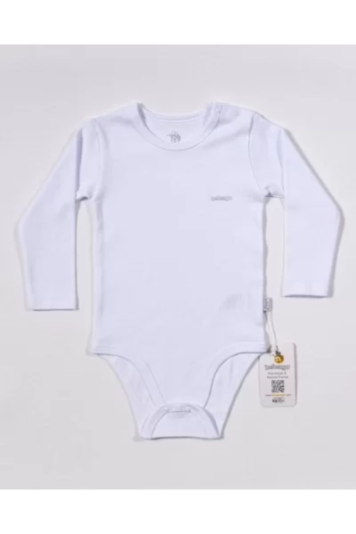 Shop58 Basic Uzun Kol Body Beyaz